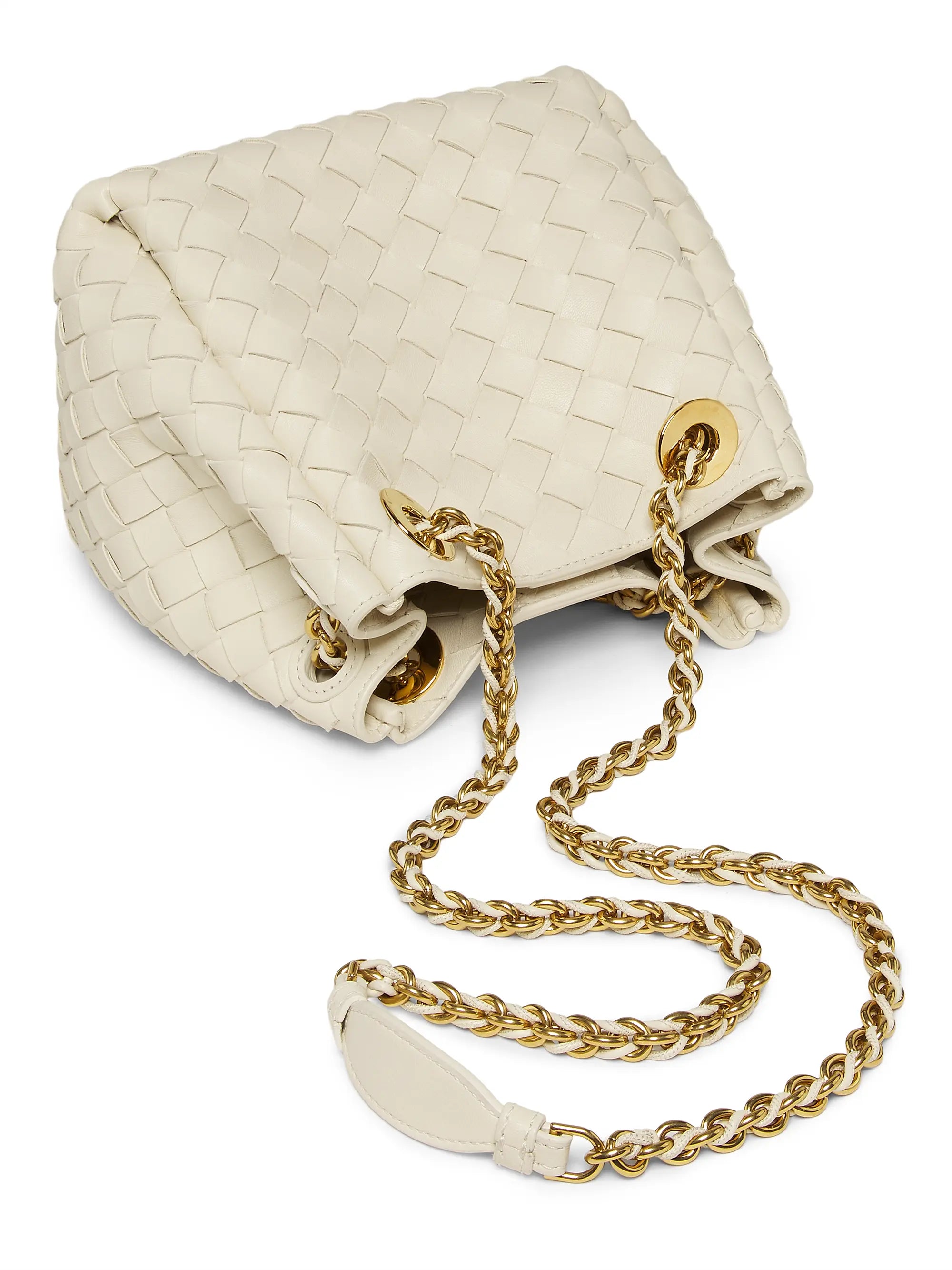 Bottega Veneta Small Parachute Intrecciato Leather Shoulder Bag