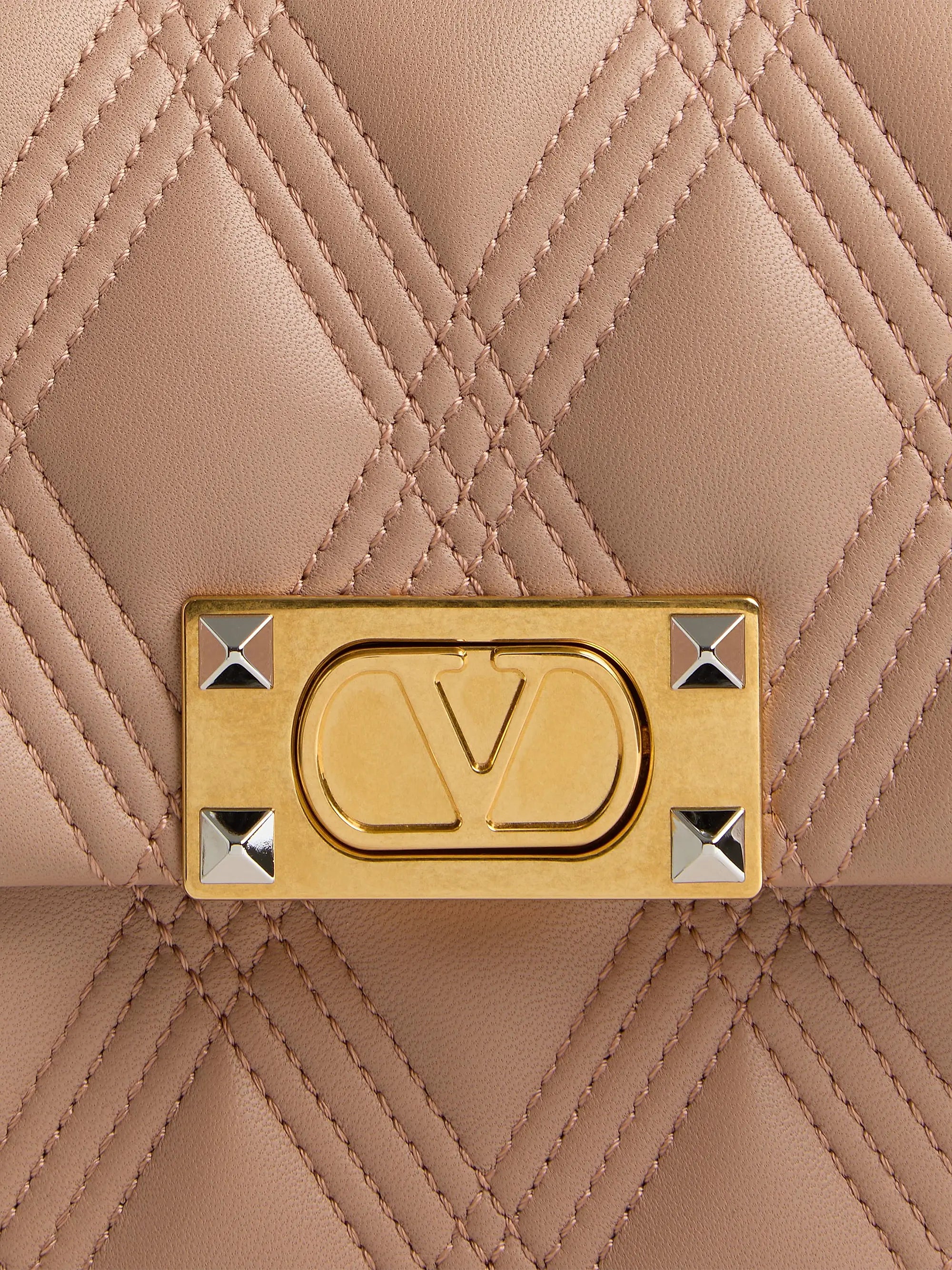 Valentino Garavani Quiltie 67 Medium Shoulder Bag in Quilted Nappa Leather