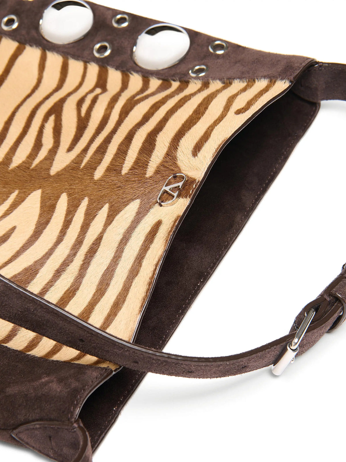 Valentino Garavani Nellcote Shoulder Bag in Animalier Pony-effect Calfskin