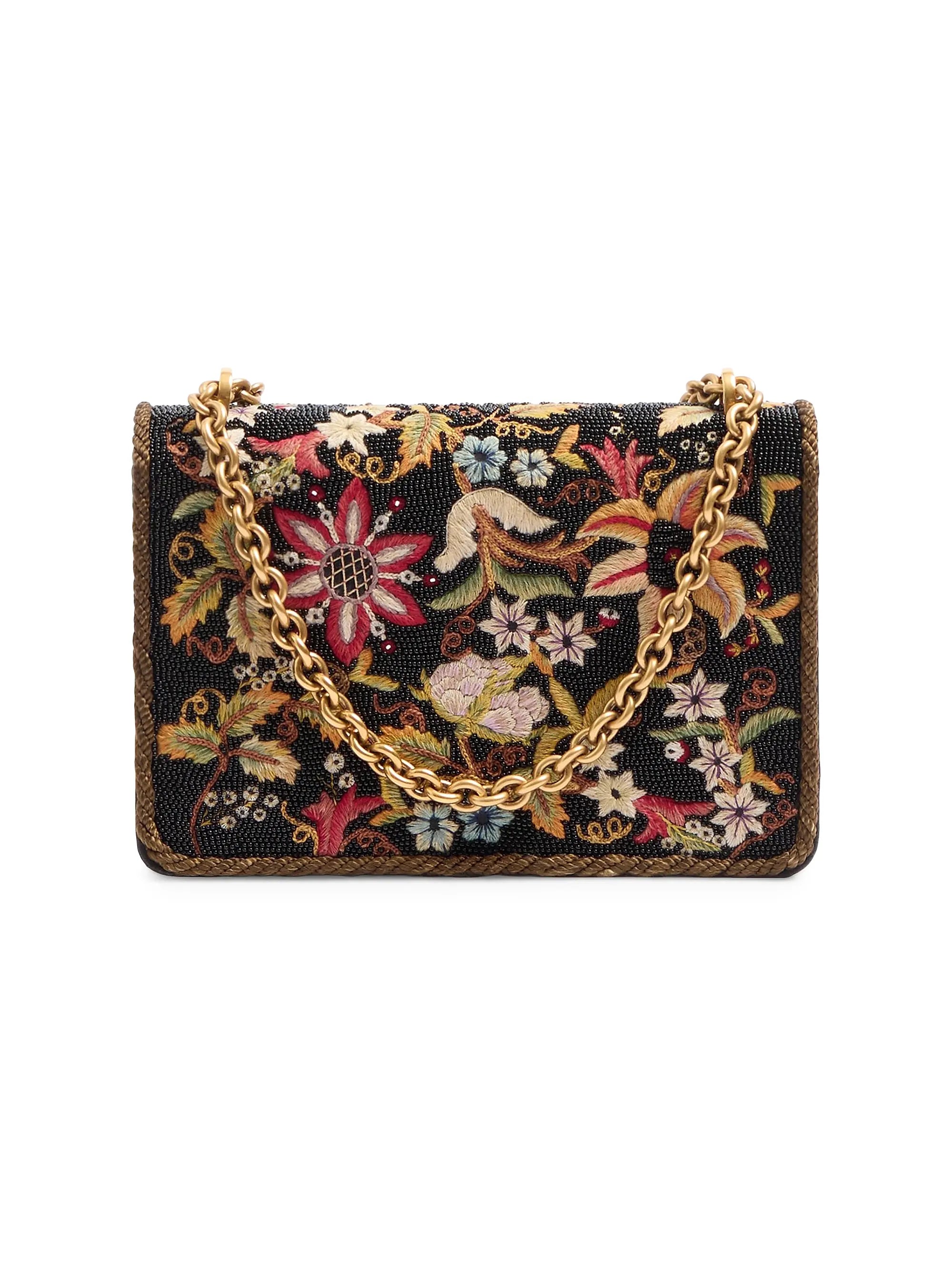 Valentino Garavani Vain Embroidered Shoulder Bag