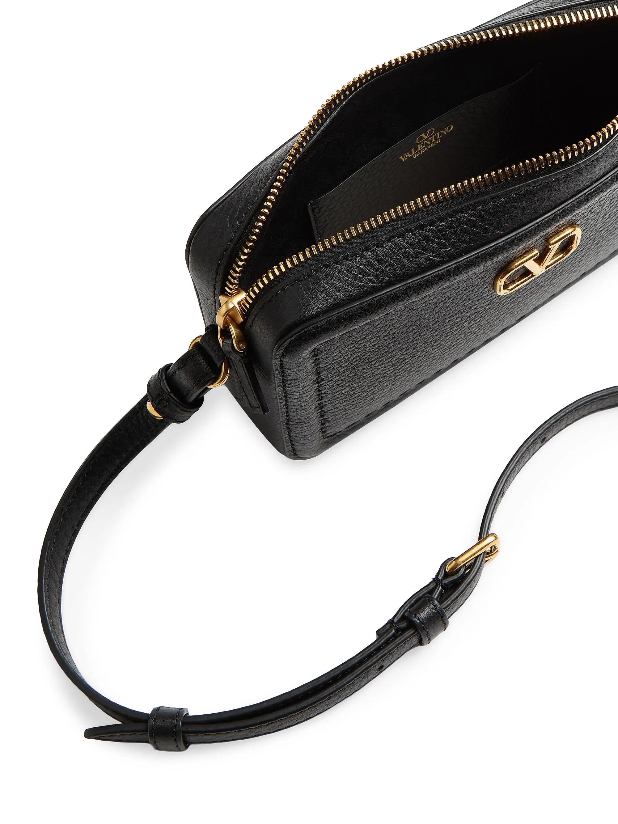 Valentino Garavani Alltime Mini Shoulder Bag in Grainy Calfskin