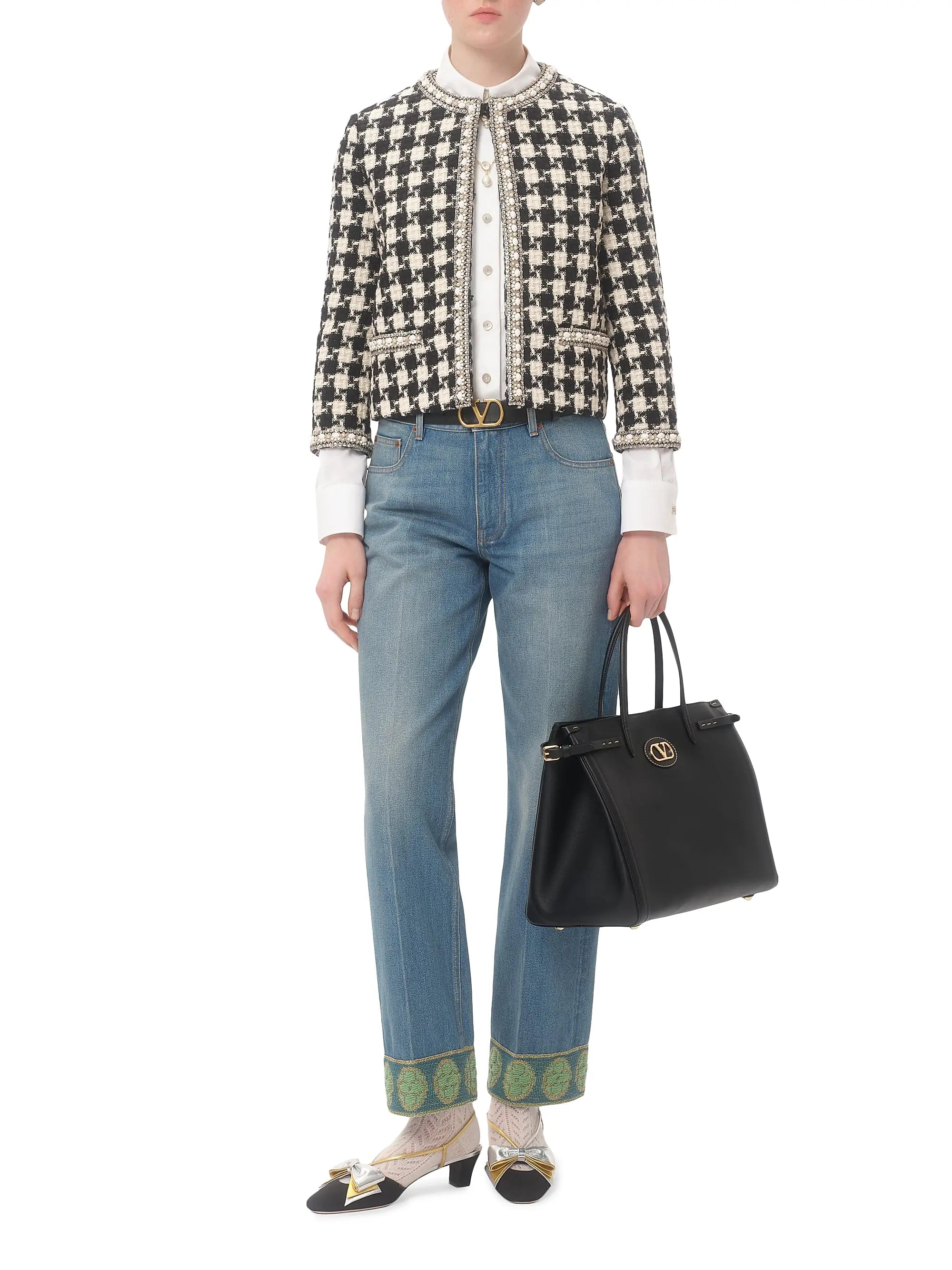 Valentino Garavani Antibes Medium Calfskin Shopping Bag