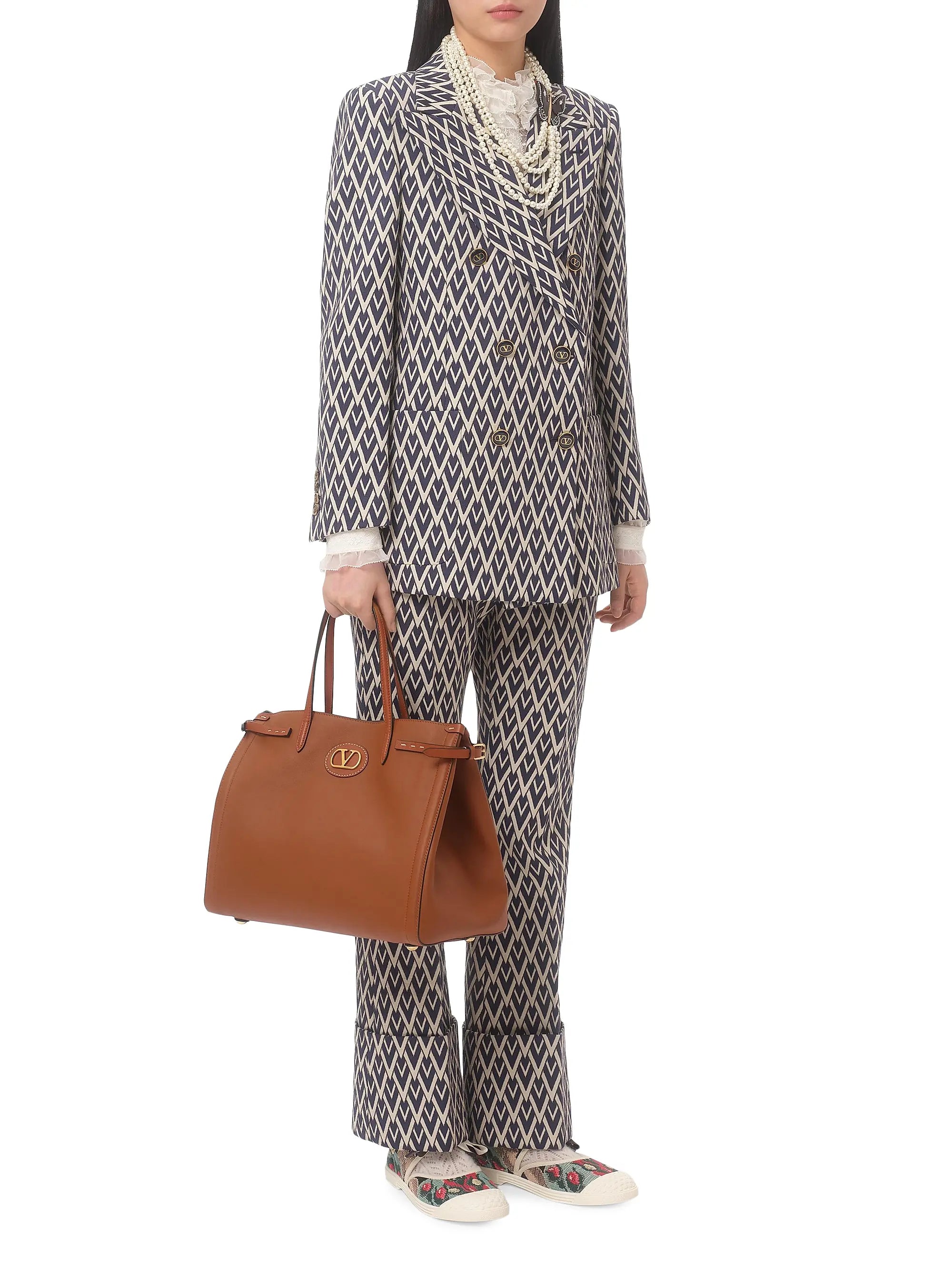 Valentino Garavani Antibes Medium Calfskin Shopping Bag