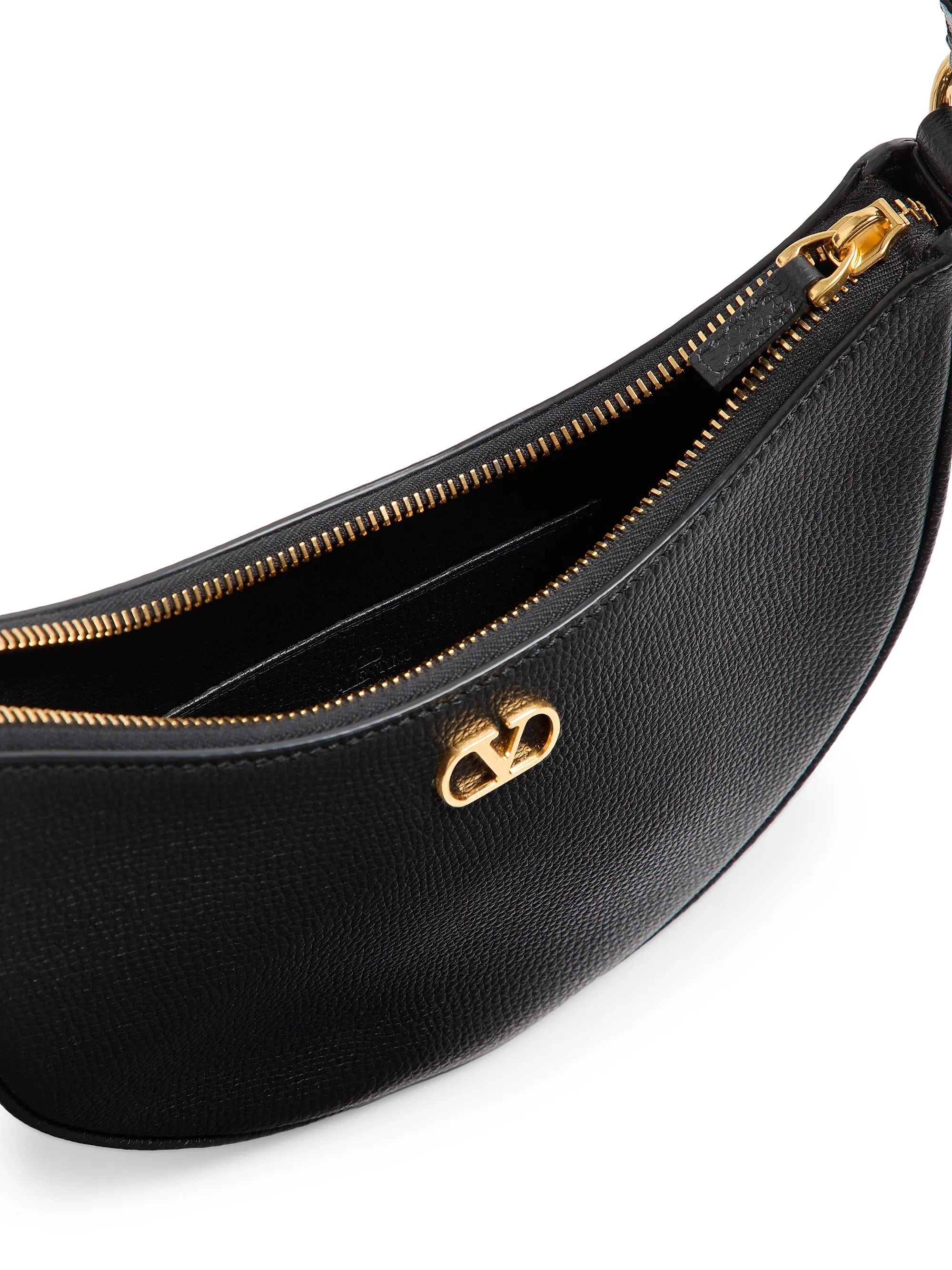 Valentino Garavani VLogo Signature Mini Hobo Bag in Grainy Calfskin