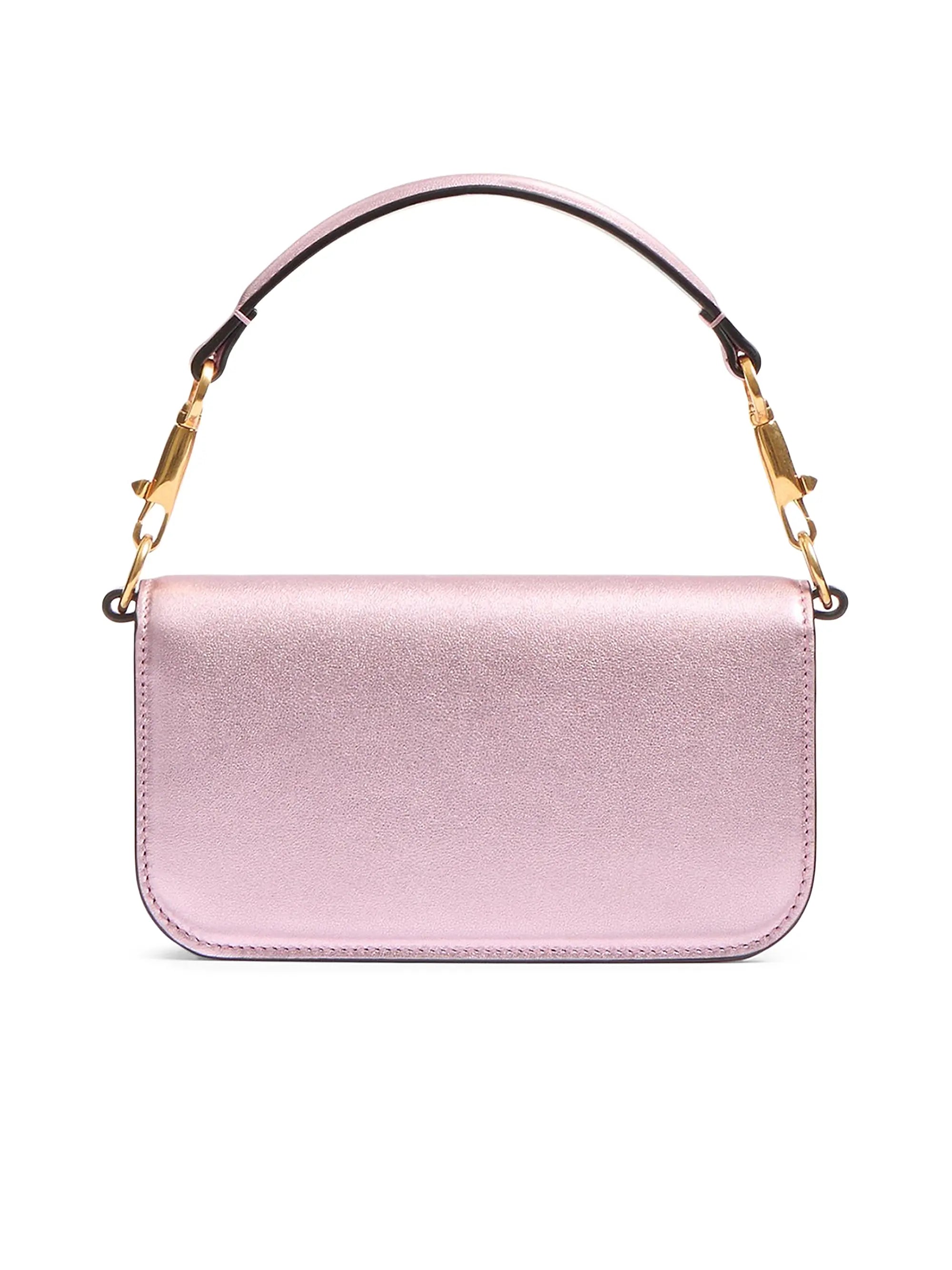 Valentino Garavani Locò Small Shoulder Bag in Laminated Calfskin