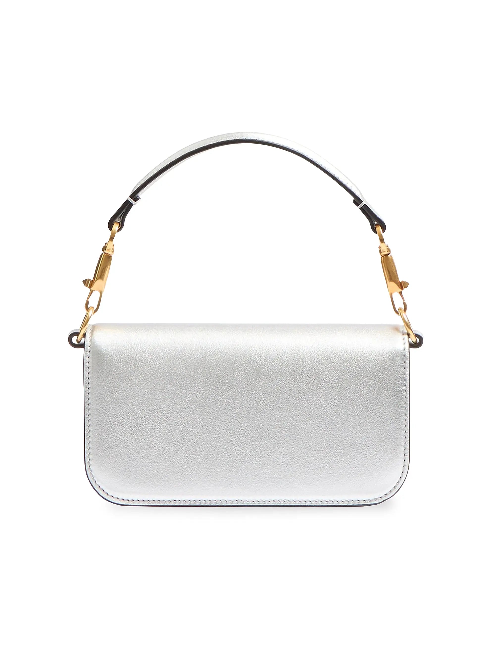 Valentino Garavani Locò Small Shoulder Bag in Laminated Calfskin