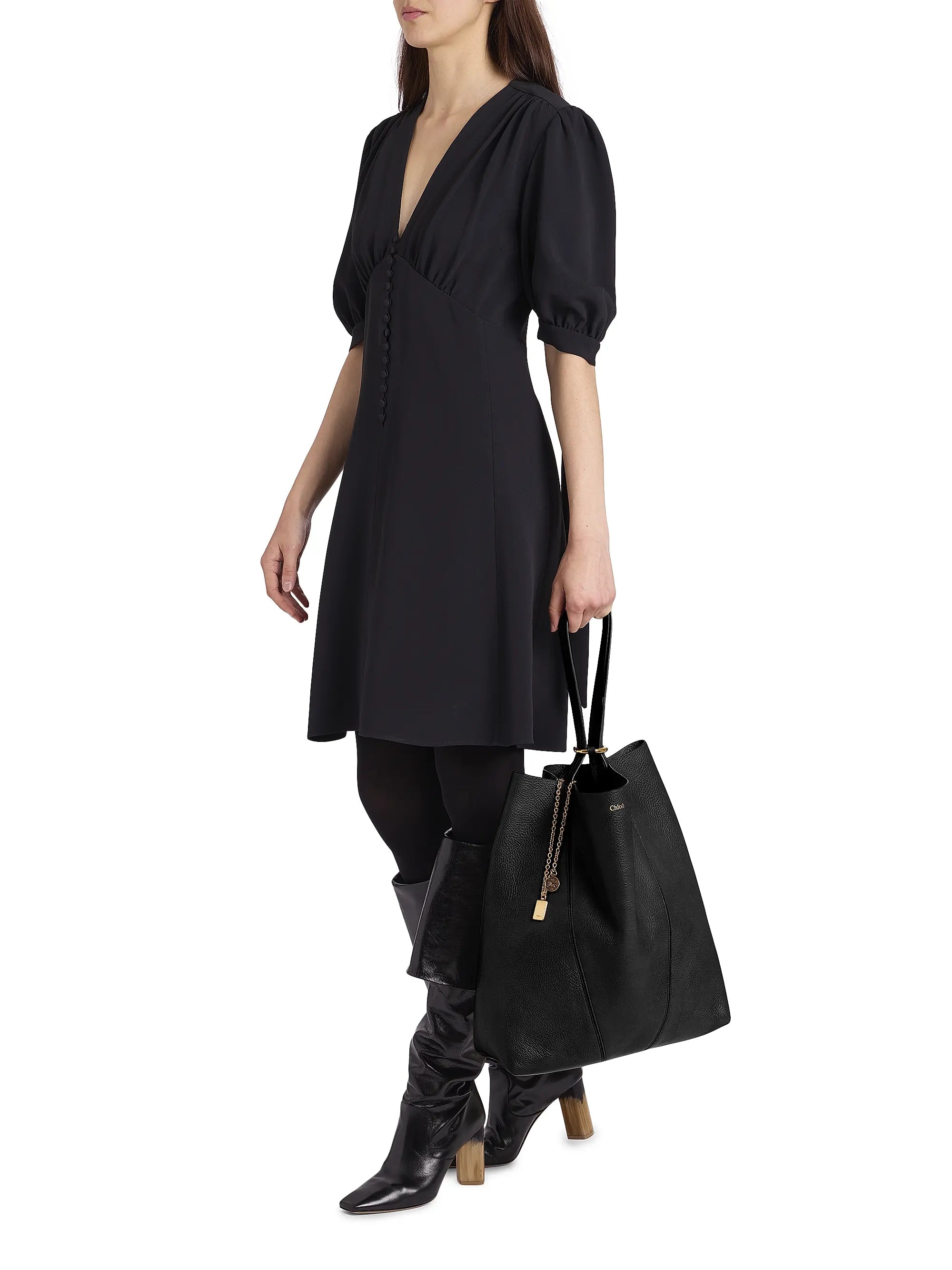 Chloé Large Spin Leather Tote Bag