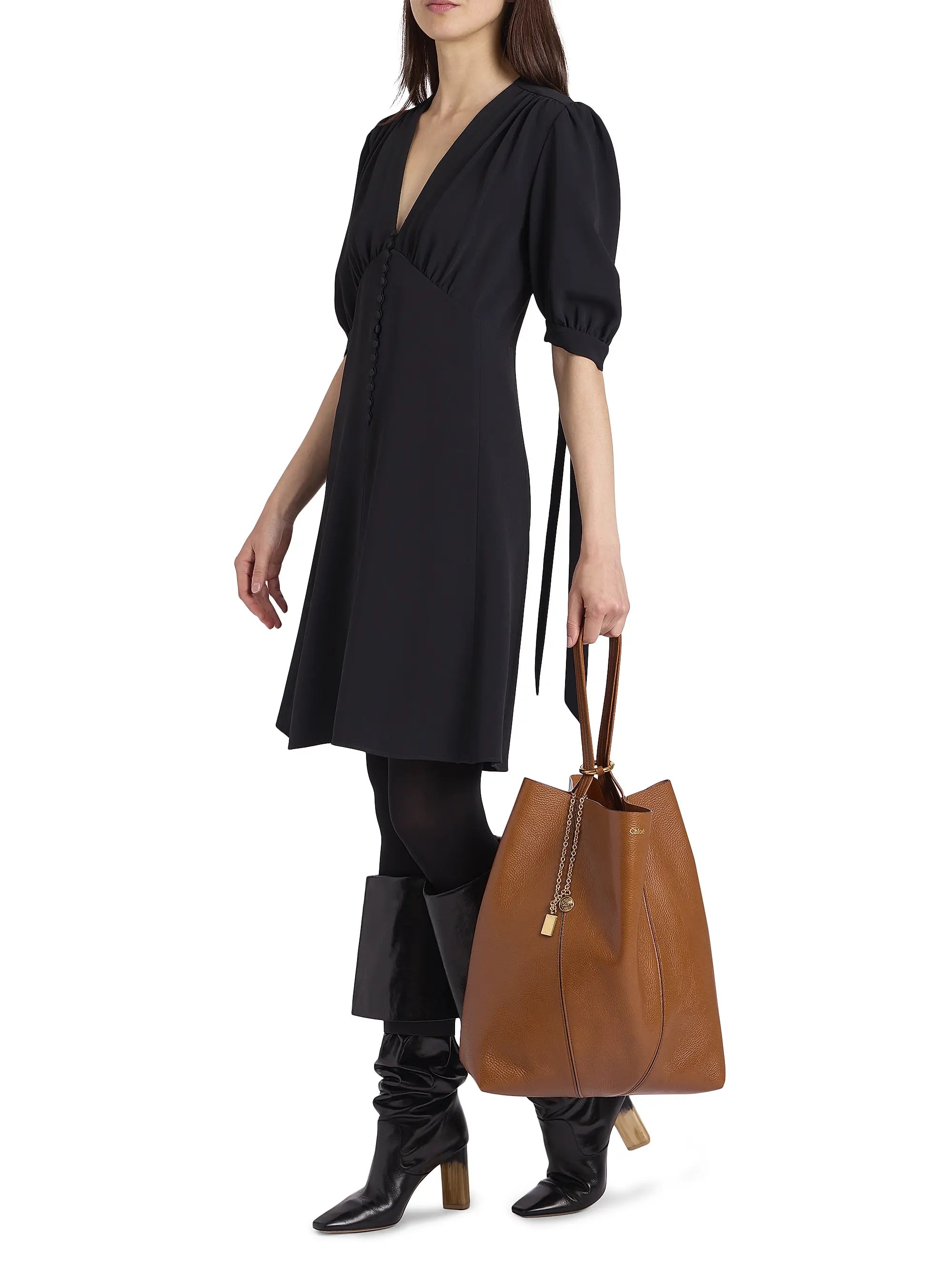 Chloé Large Spin Leather Tote Bag