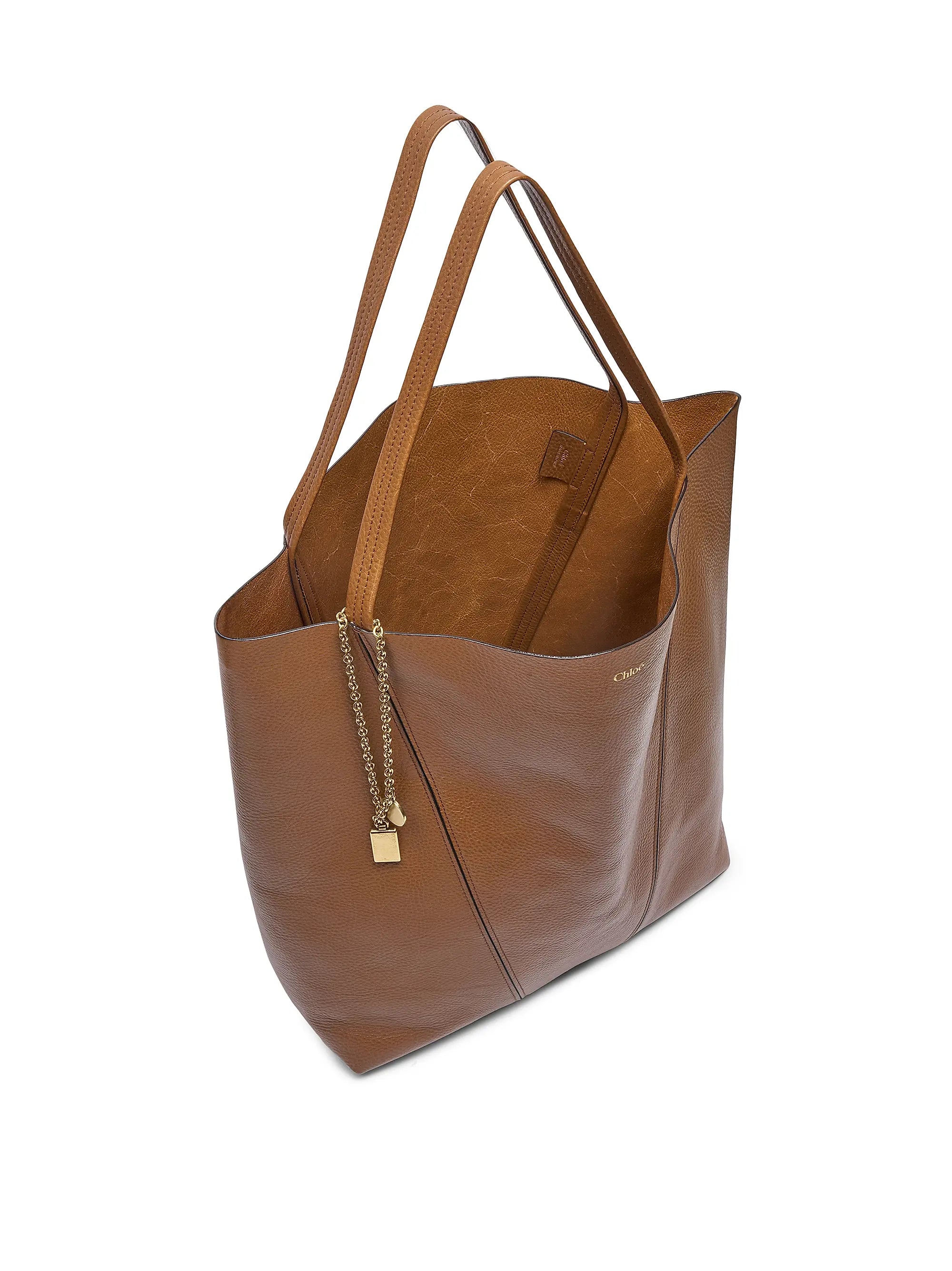 Chloé Large Spin Leather Tote Bag