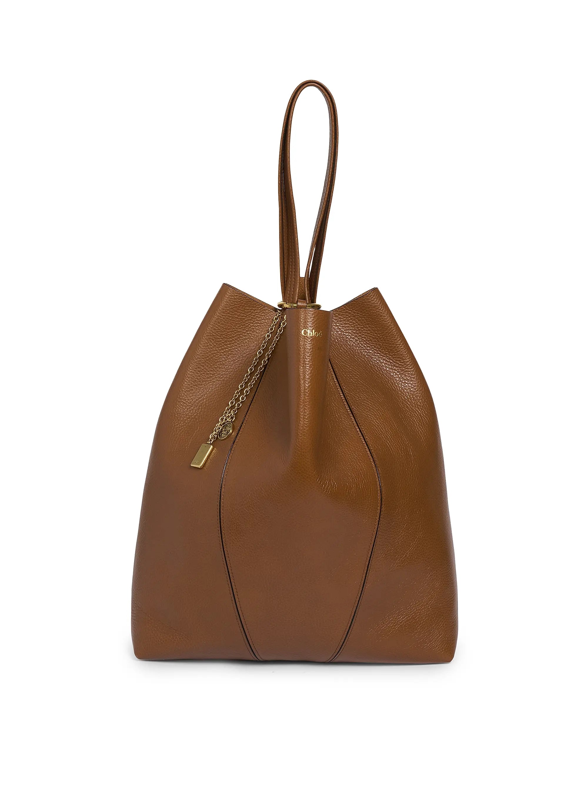 Chloé Large Spin Leather Tote Bag