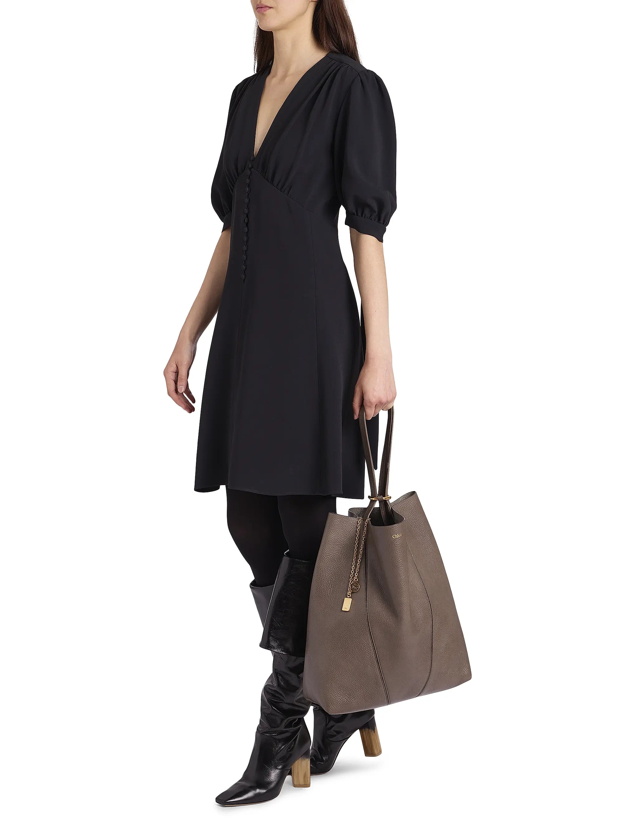 Chloé Large Spin Leather Tote Bag