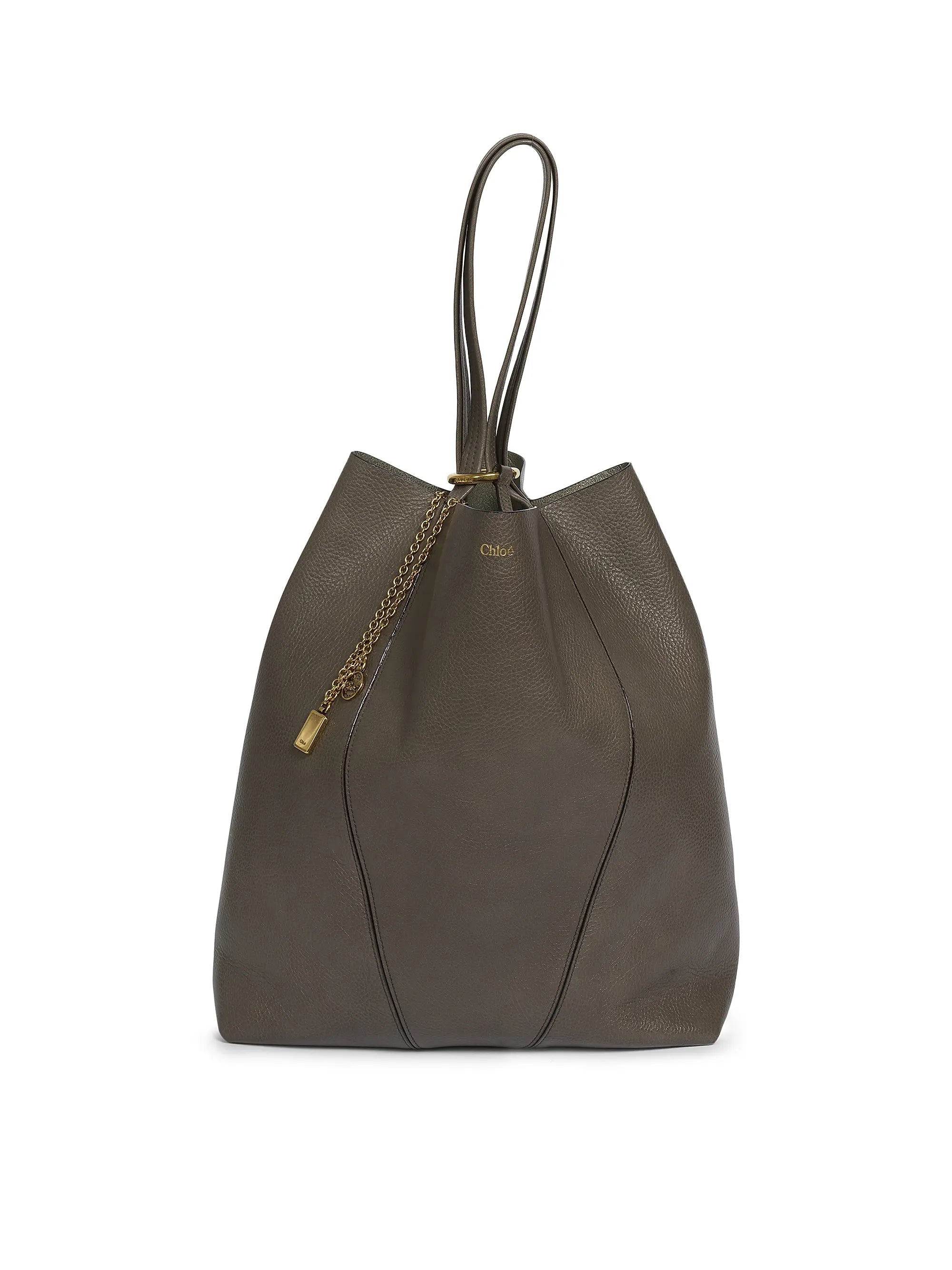 Chloé Large Spin Leather Tote Bag
