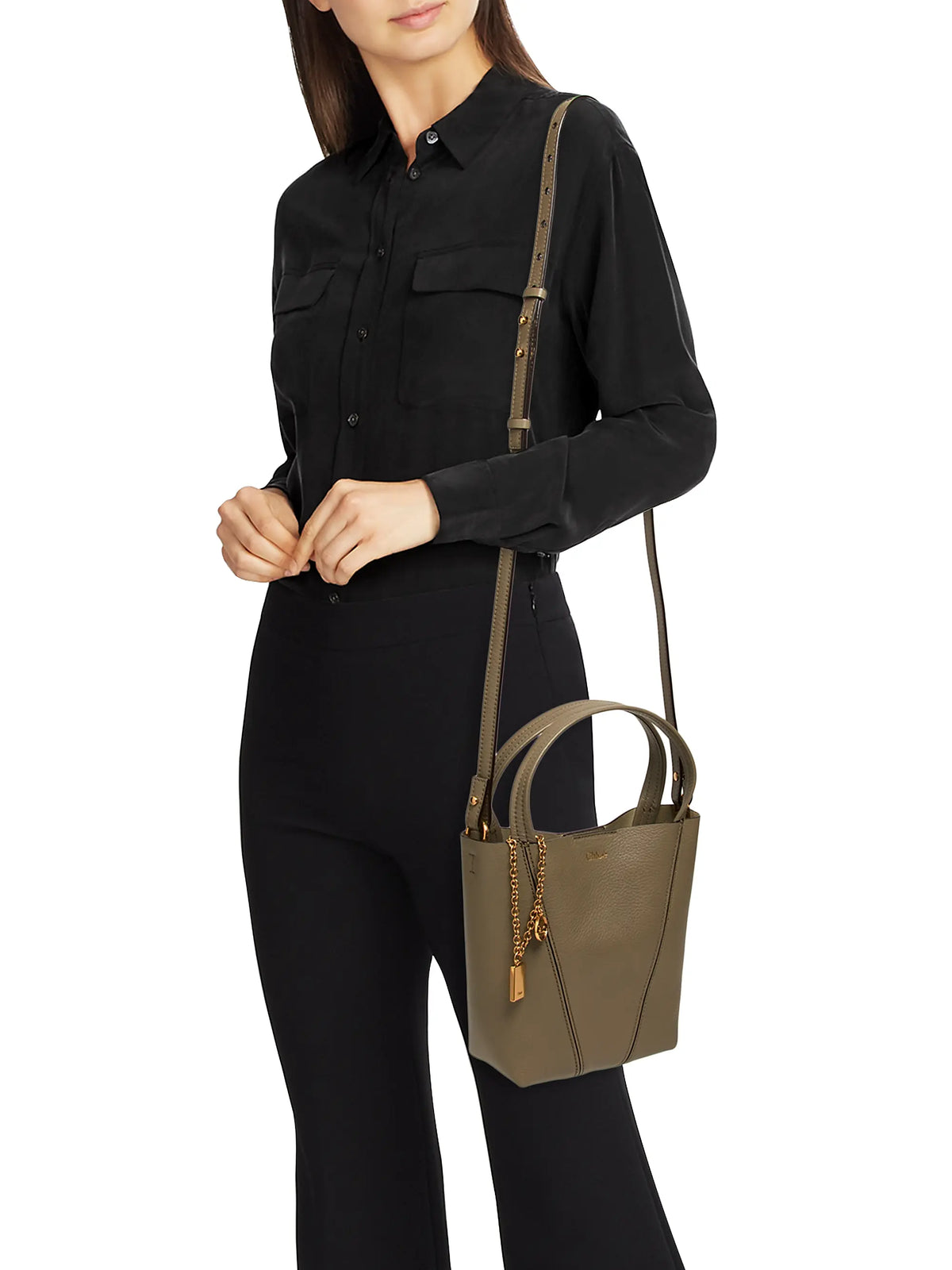 Chloé Small Spin Leather Tote Bag