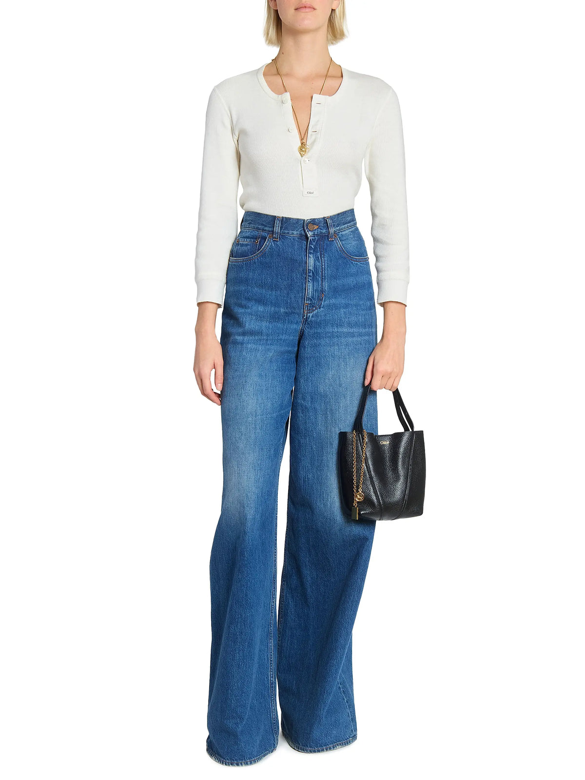 Chloé Small Spin Leather Tote Bag