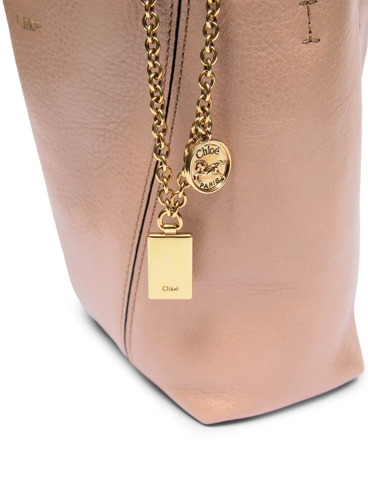 Chloé Small Spin Leather Tote Bag