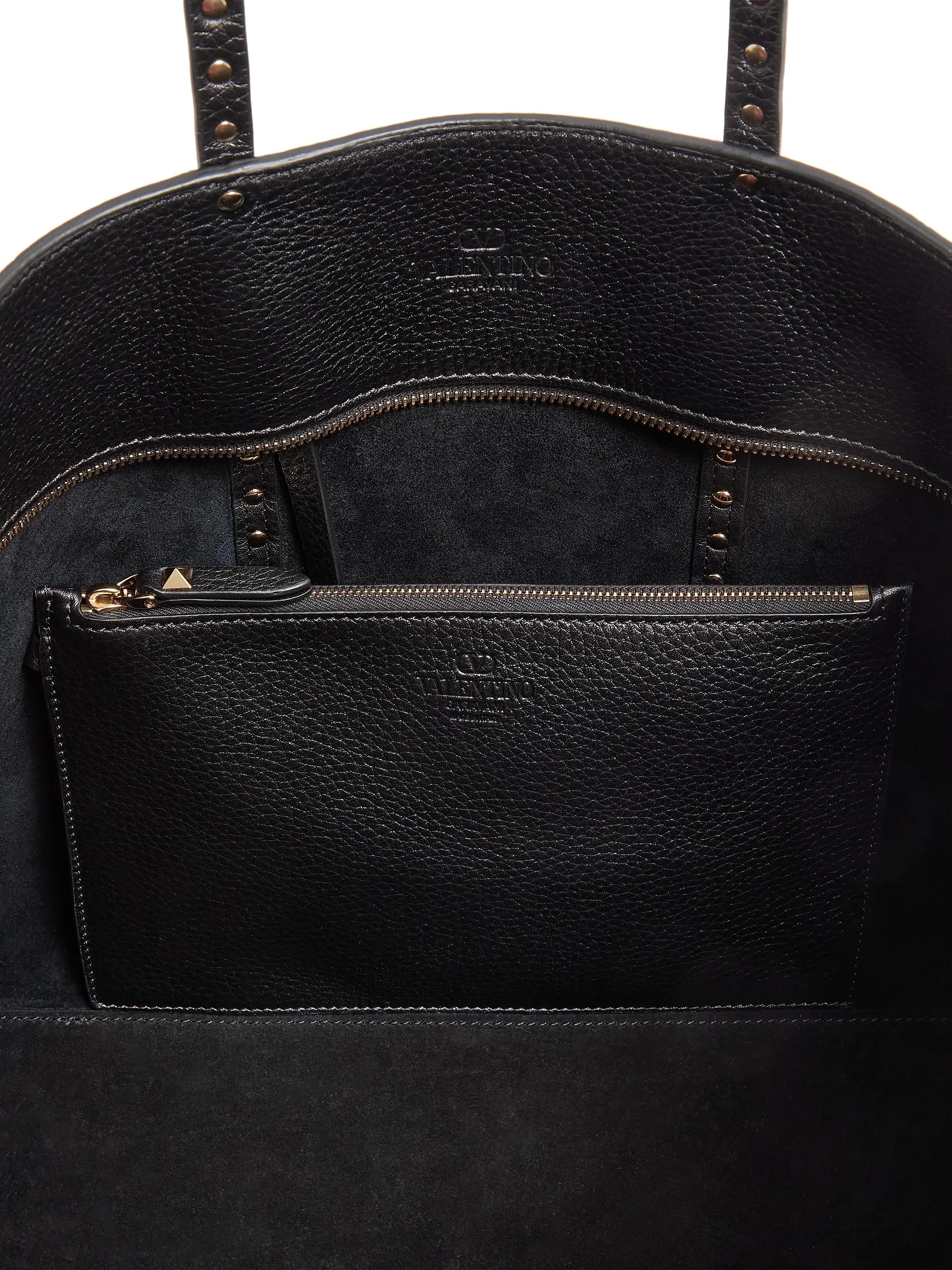 Valentino Garavani Rockstud Shopping Tote Bag in Grainy Calfskin