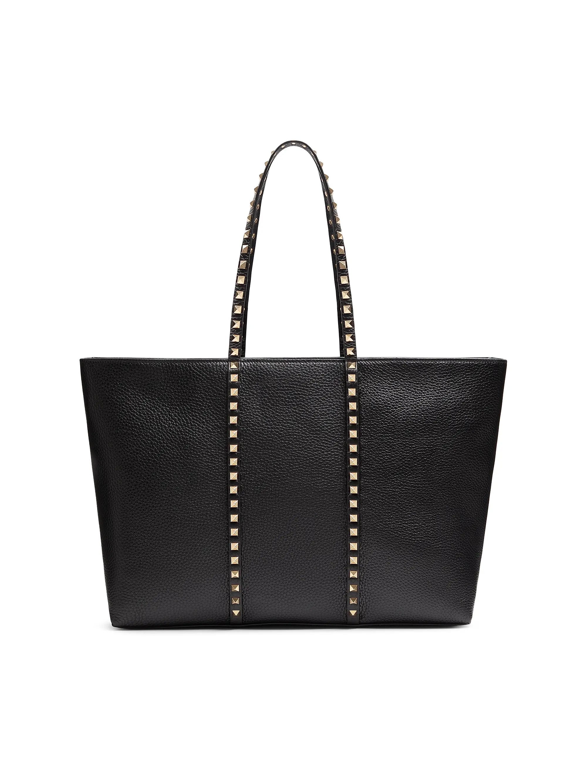 Valentino Garavani Rockstud Shopping Tote Bag in Grainy Calfskin