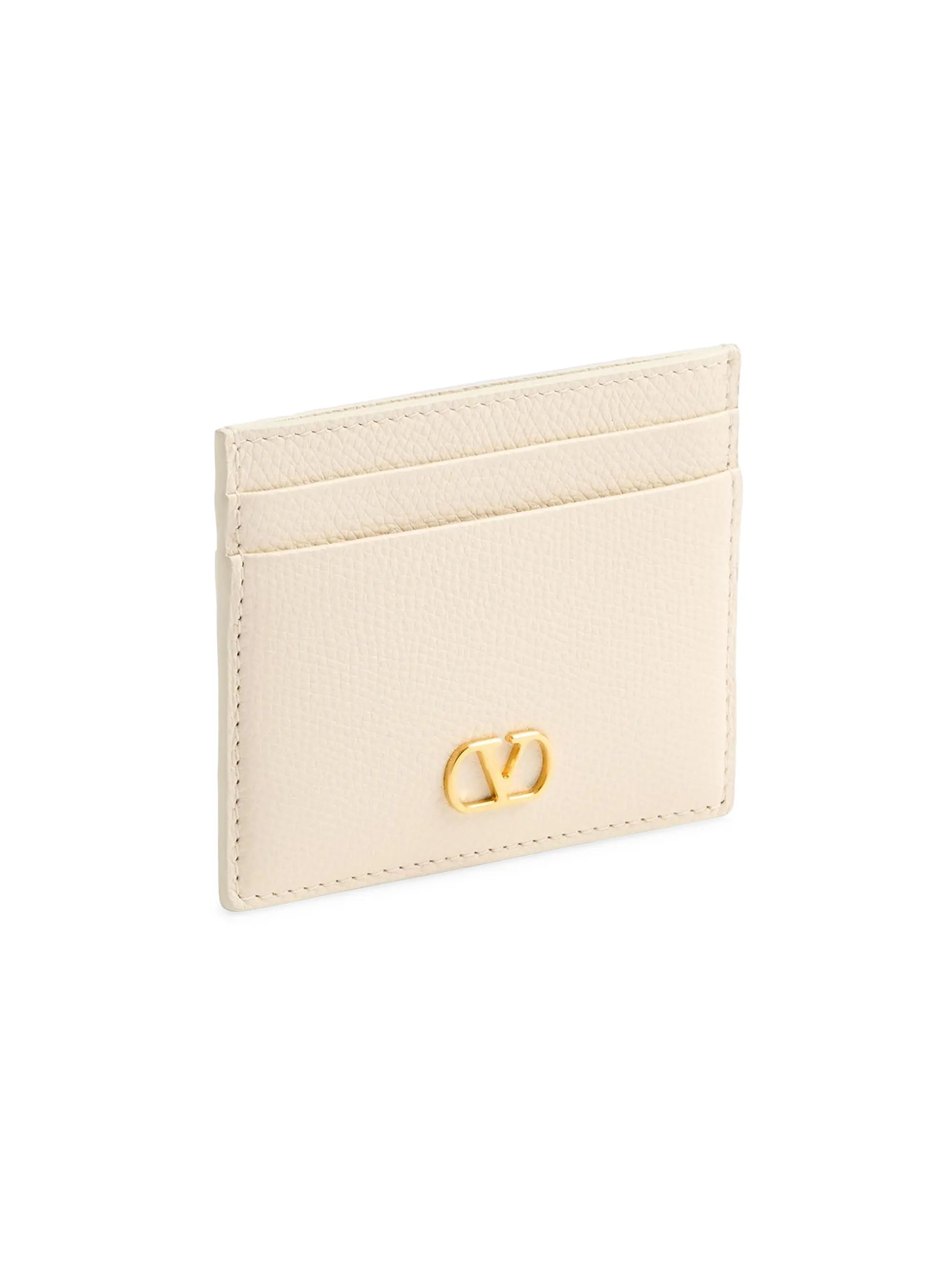 Valentino Garavani VLogo Signature Grainy Calfskin Card Holder