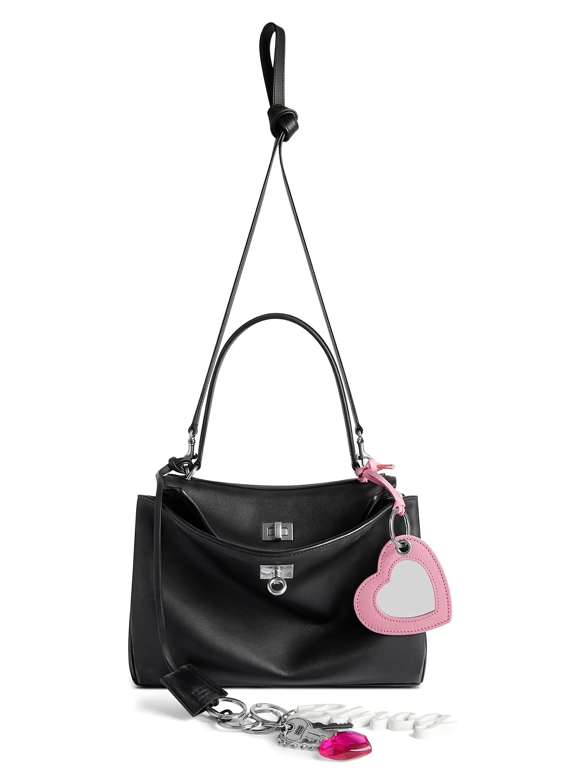 Balenciaga Rodeo Small Handbag Used Effect with One Charm
