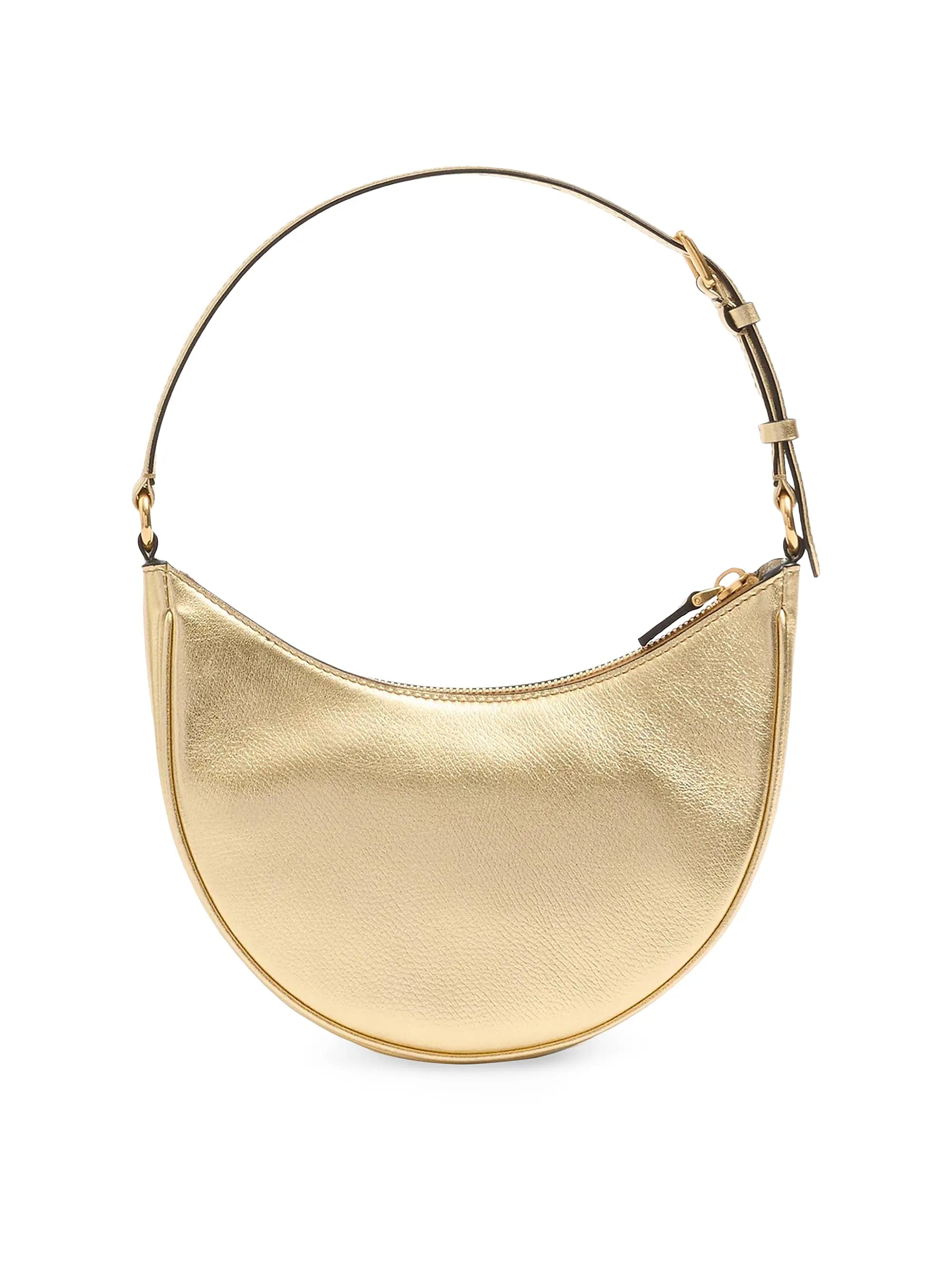 Valentino Garavani VLogo Signature Mini Hobo Bag in Laminated Grainy Calfskin