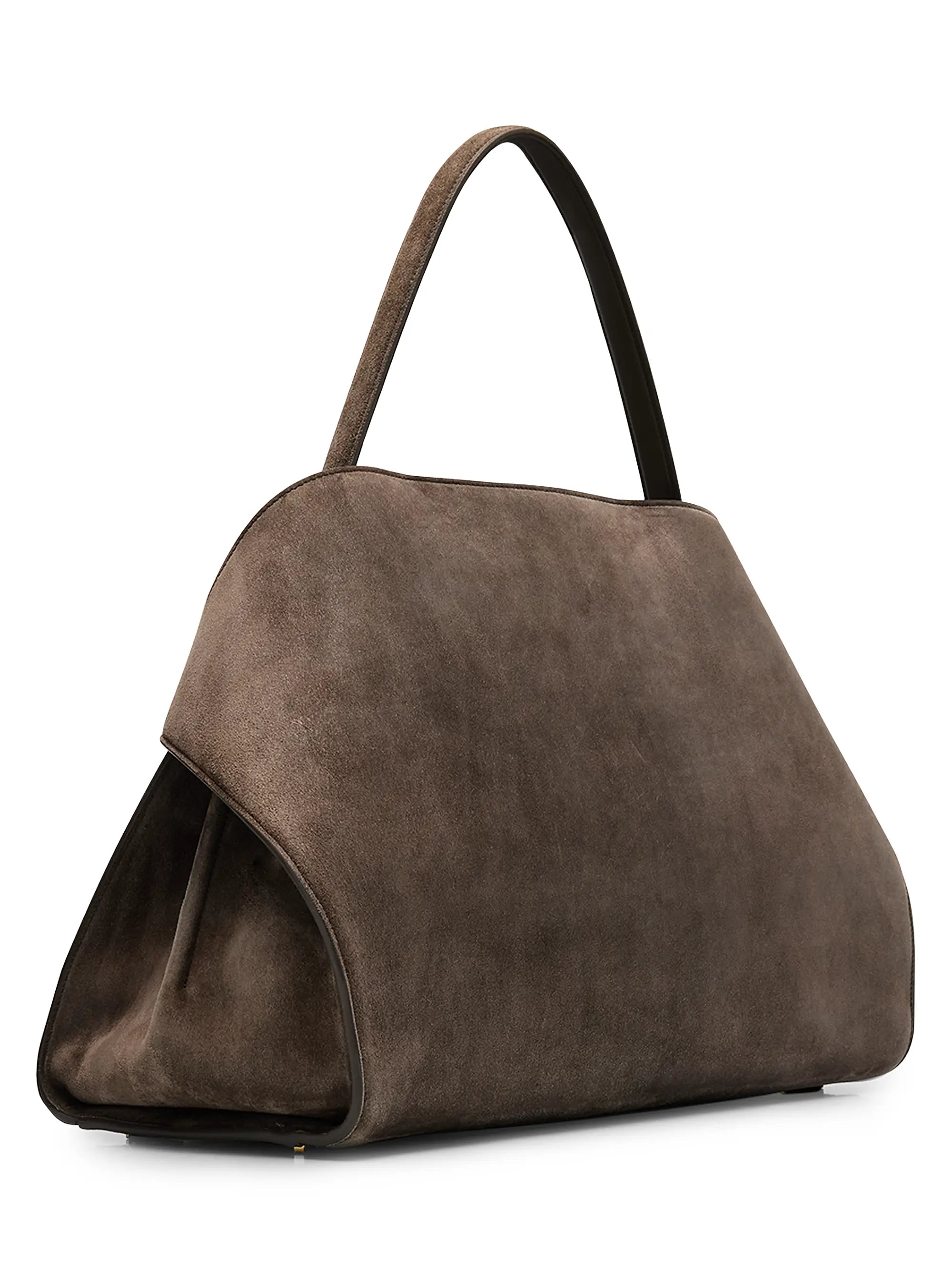 FERRAGAMO Medium Hug Soft Suede Top Handle Bag