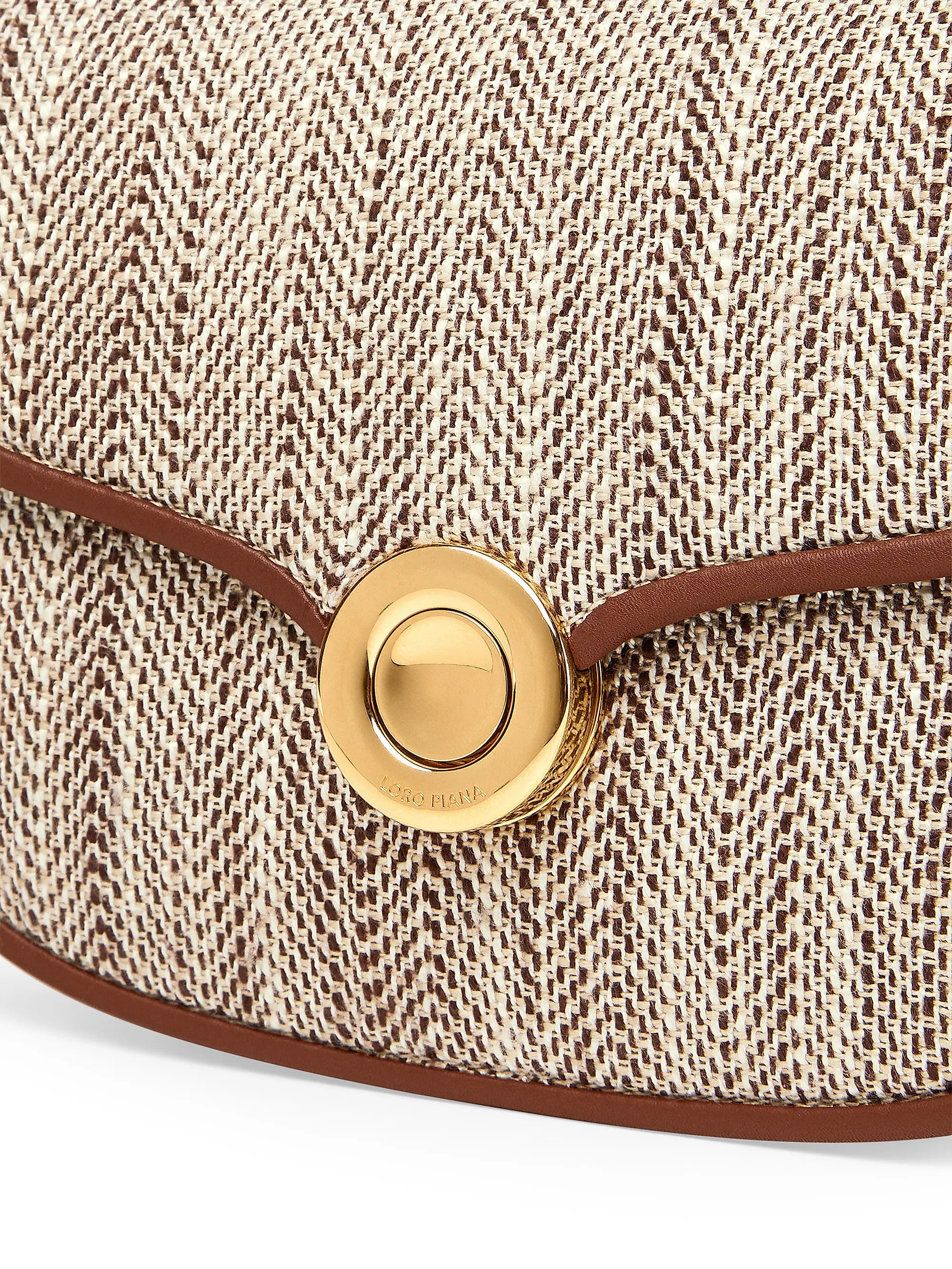 Loro Piana Mini Ghiera Silk-Blend Chevron Shoulder Bag