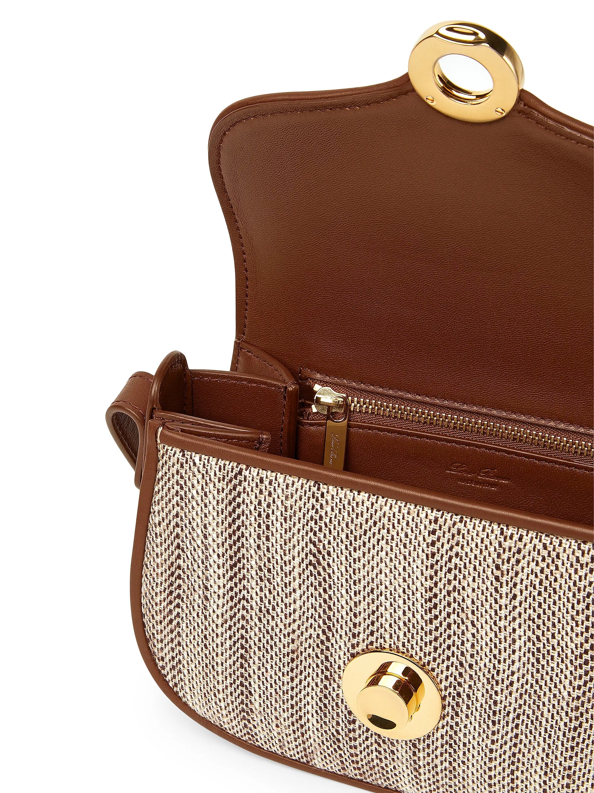 Loro Piana Mini Ghiera Silk-Blend Chevron Shoulder Bag