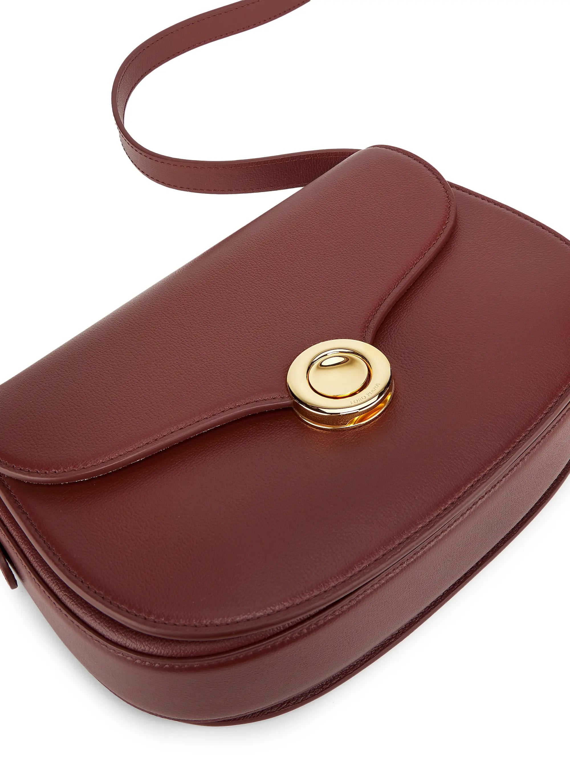 Loro Piana Ghiera Small Leather Crossbody Bag