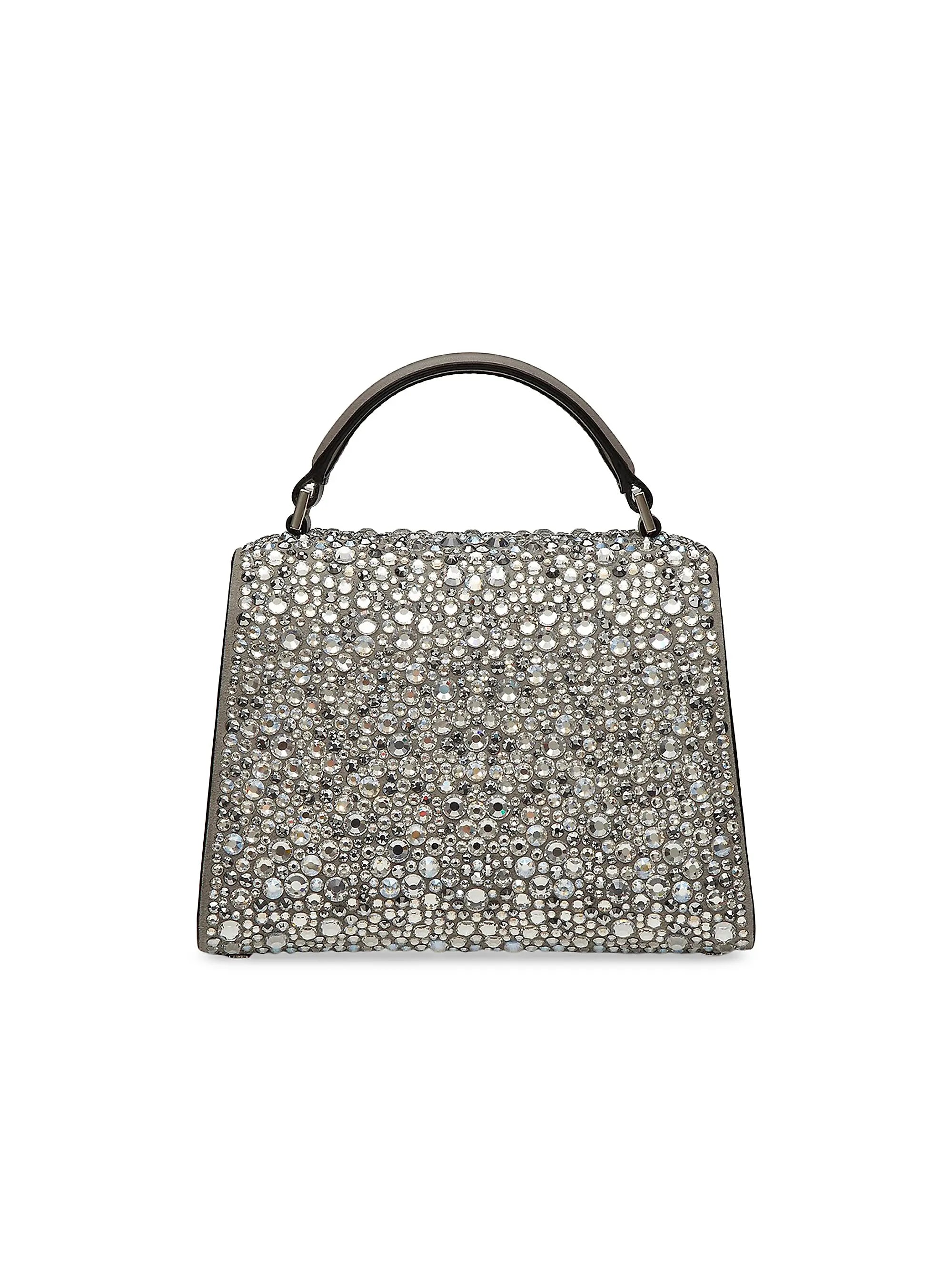 Valentino Garavani Mini VSling Top Handle Bag with Sparkling Embroidery
