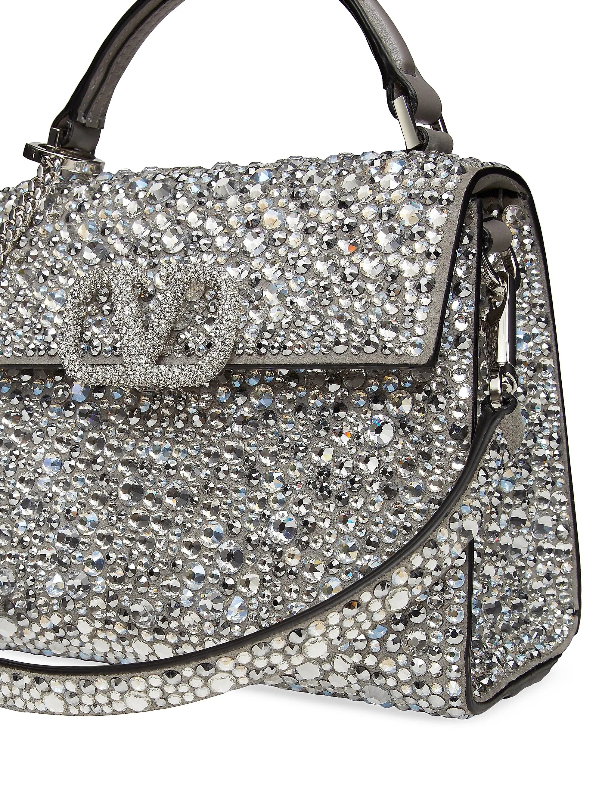 Valentino Garavani Mini VSling Top Handle Bag with Sparkling Embroidery