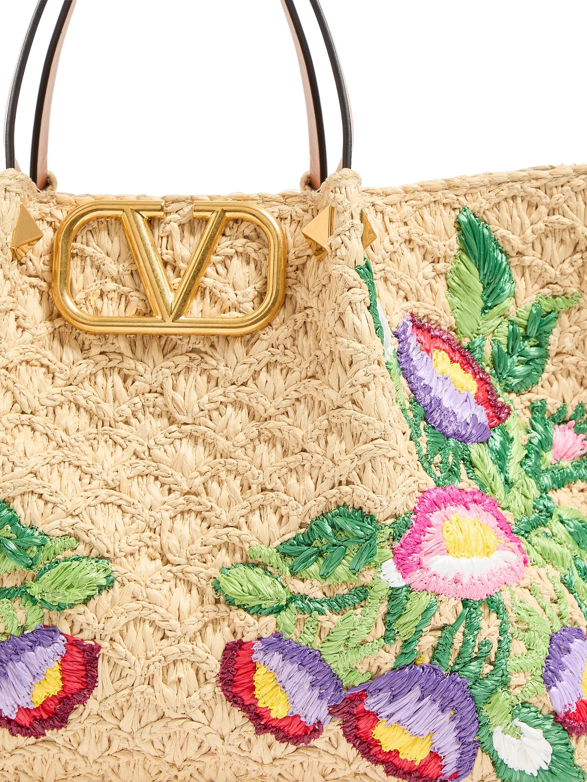 Valentino Garavani Medium Shopping Tote Bag in Synthetic Raffia
