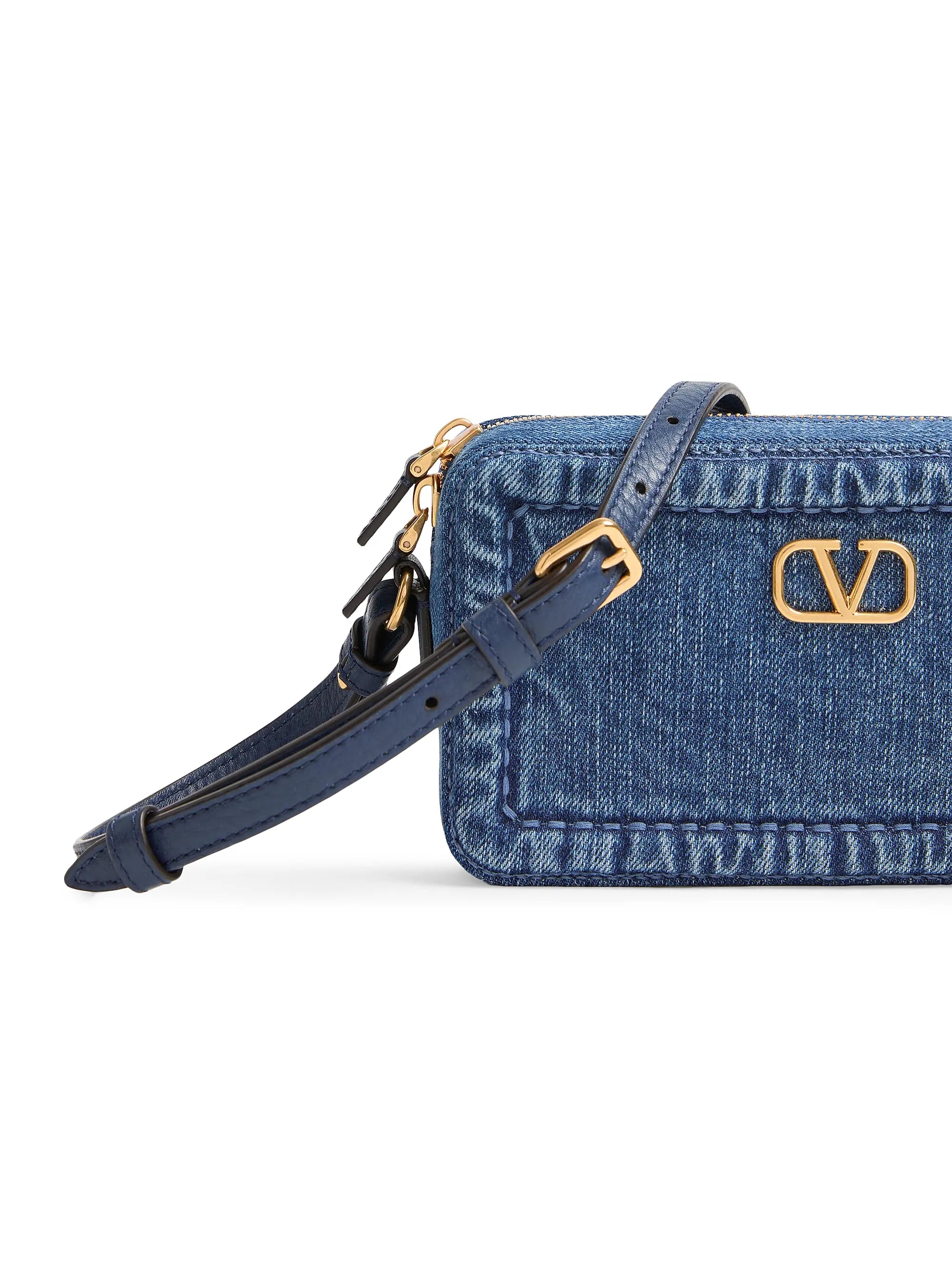 Valentino Garavani Alltime Mini Denim Shoulder Bag