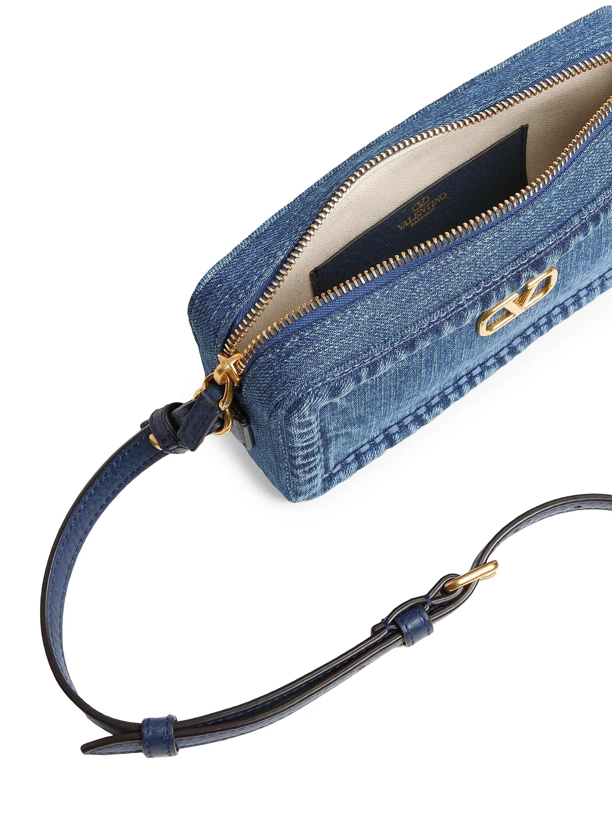 Valentino Garavani Alltime Mini Denim Shoulder Bag