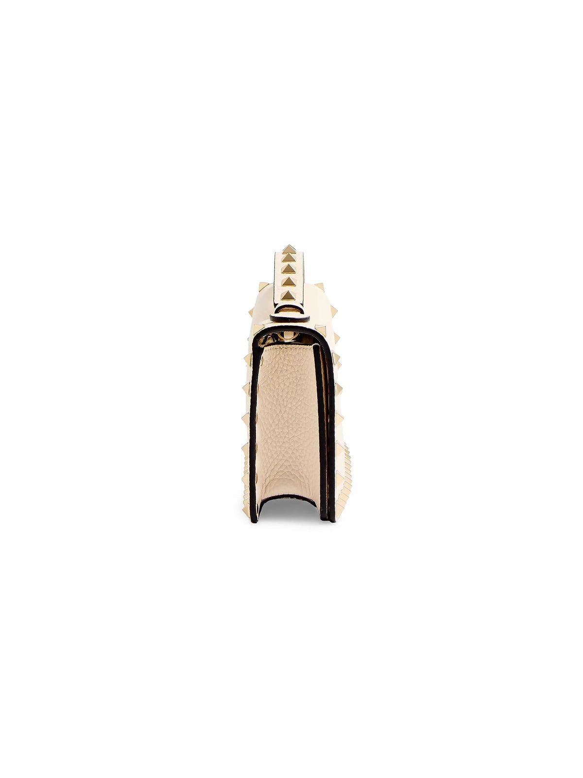Valentino Garavani Rockstud Wallet with Chain in Grainy Calfskin