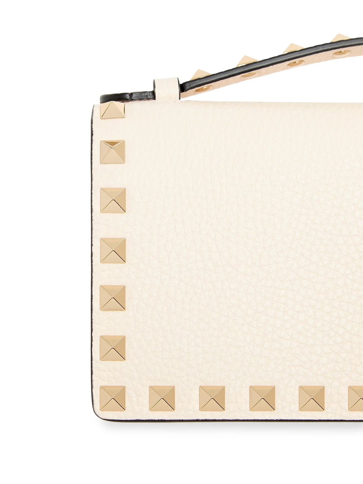 Valentino Garavani Rockstud Wallet with Chain in Grainy Calfskin