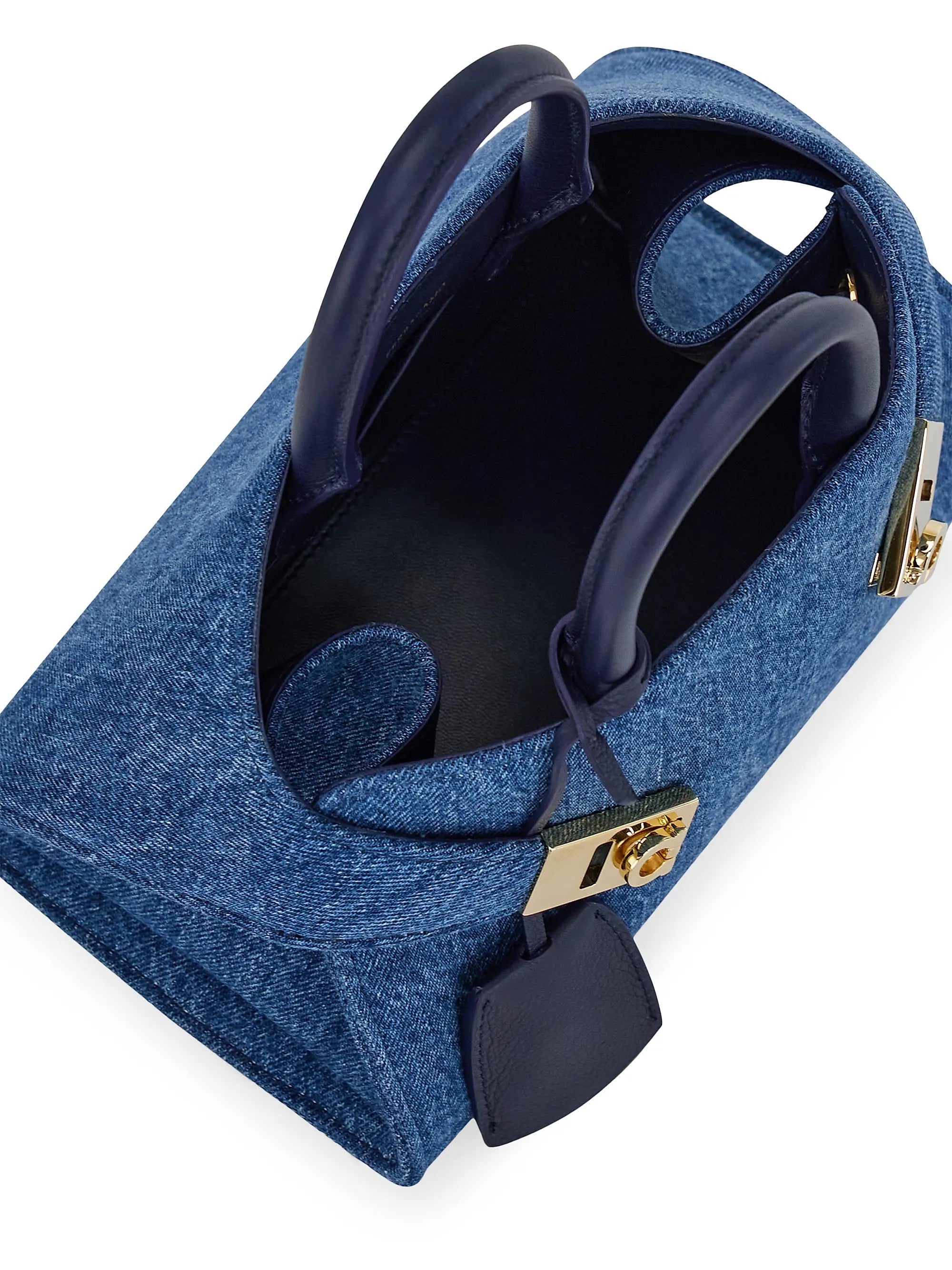 FERRAGAMO Hug Mini Denim Handbag