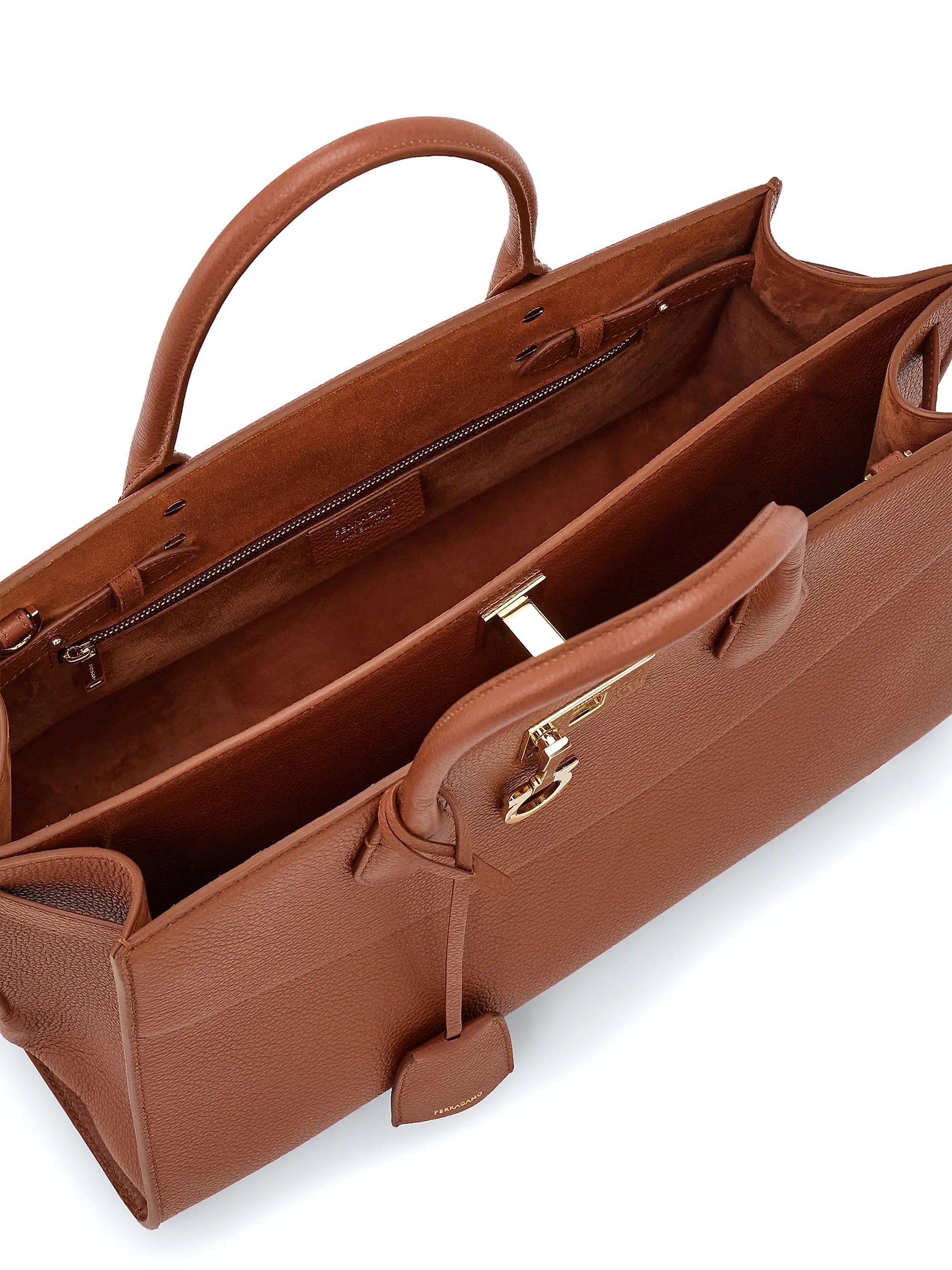 FERRAGAMO Large Leather Tote Bag