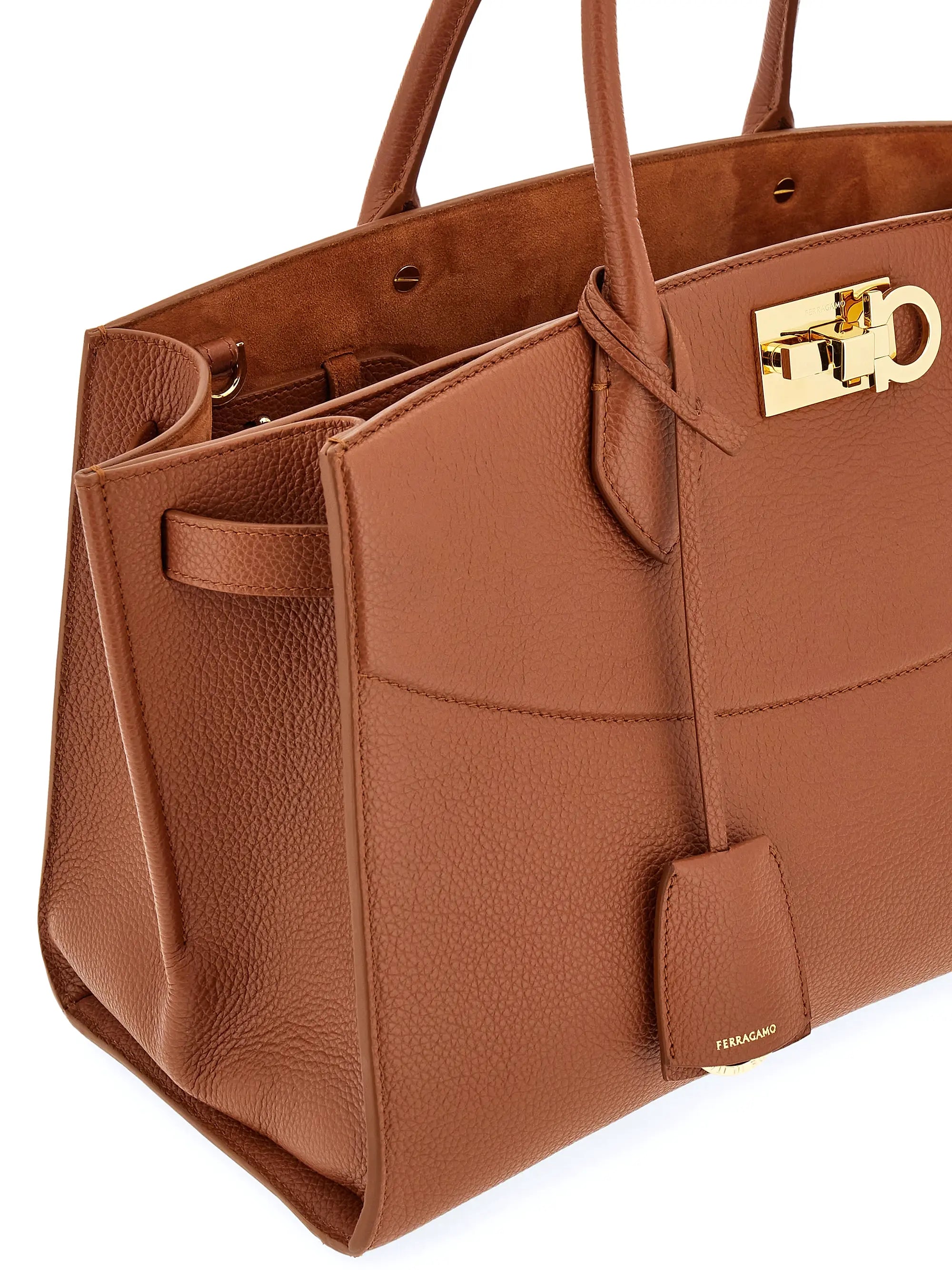 FERRAGAMO Large Leather Tote Bag