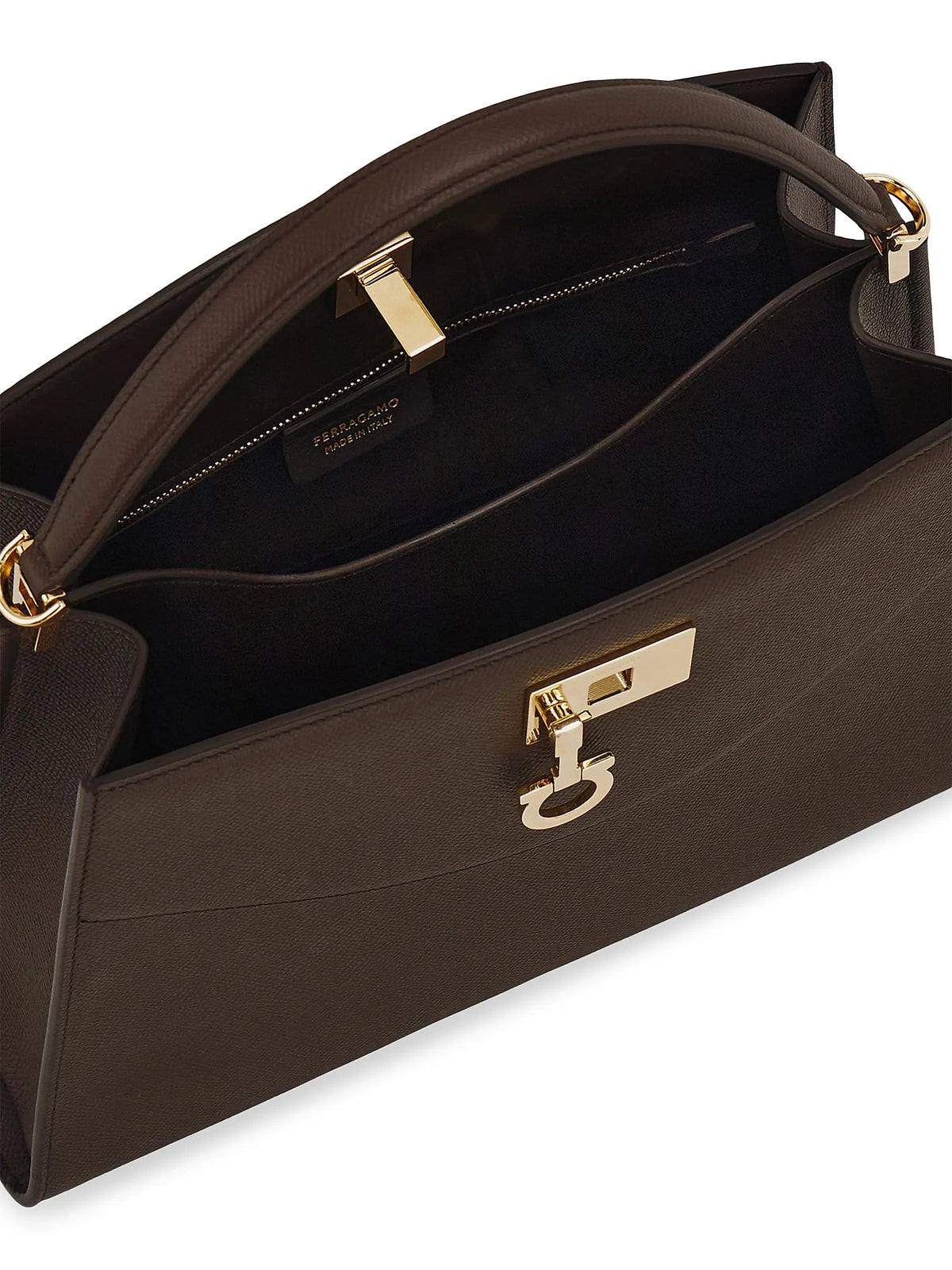 FERRAGAMO Studio Structured Leather Bag