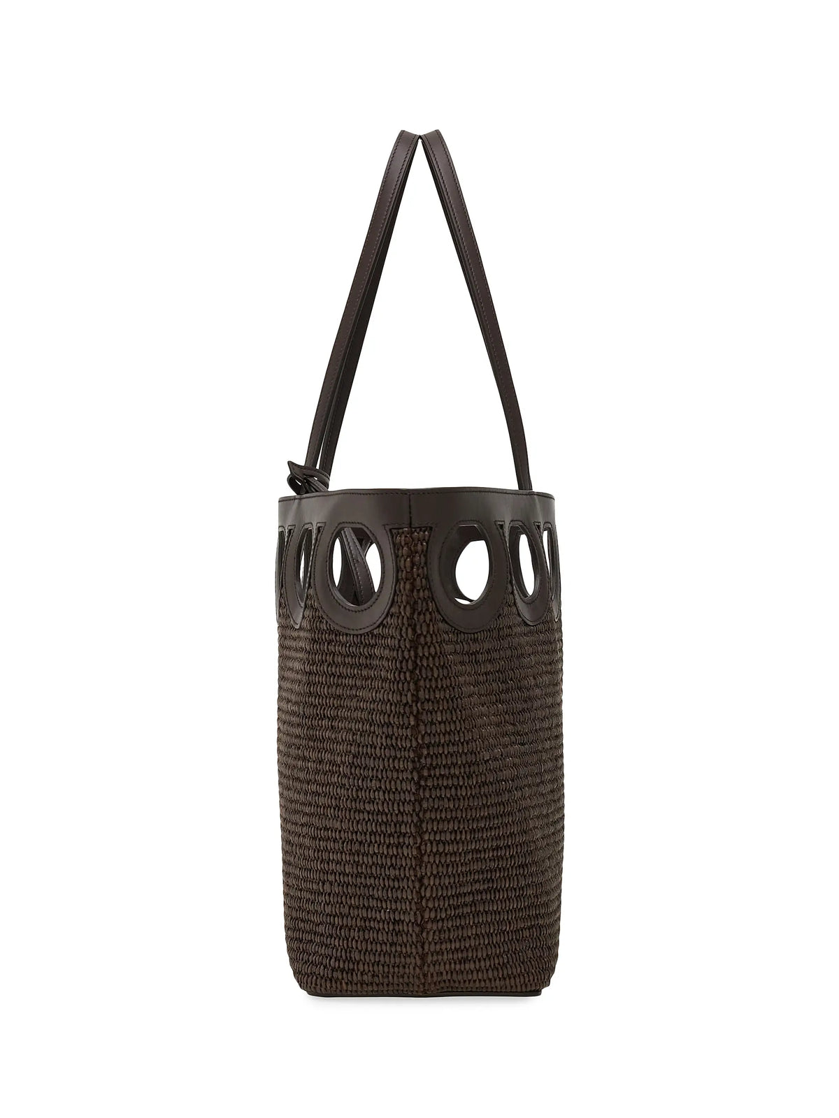 FERRAGAMO Raffia & Leather Tote Bag
