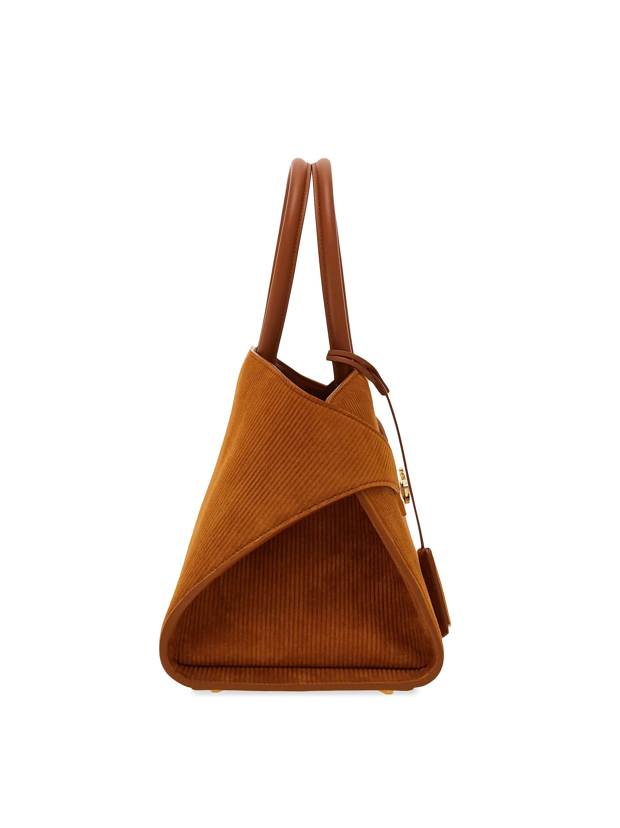 FERRAGAMO Hug Textured Suede Top Handle Bag