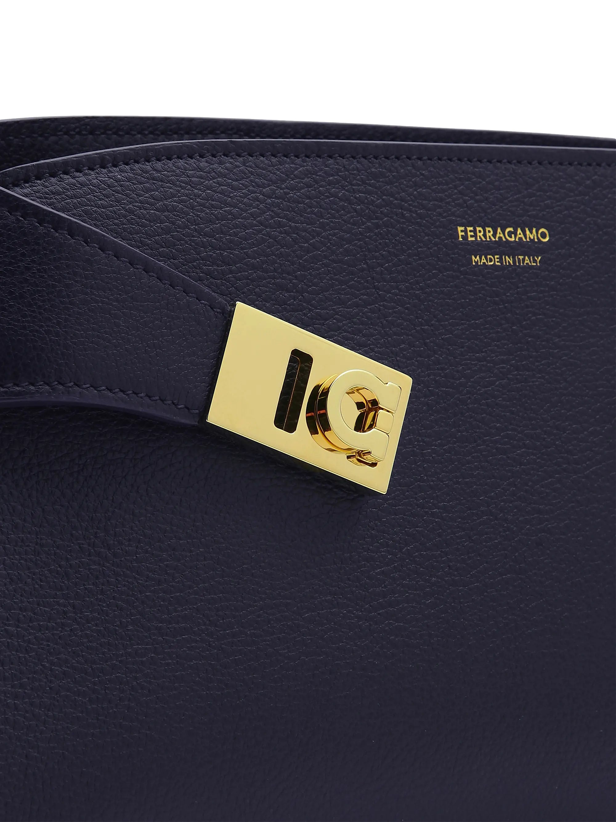 FERRAGAMO Gancini Leather Shoulder Bag