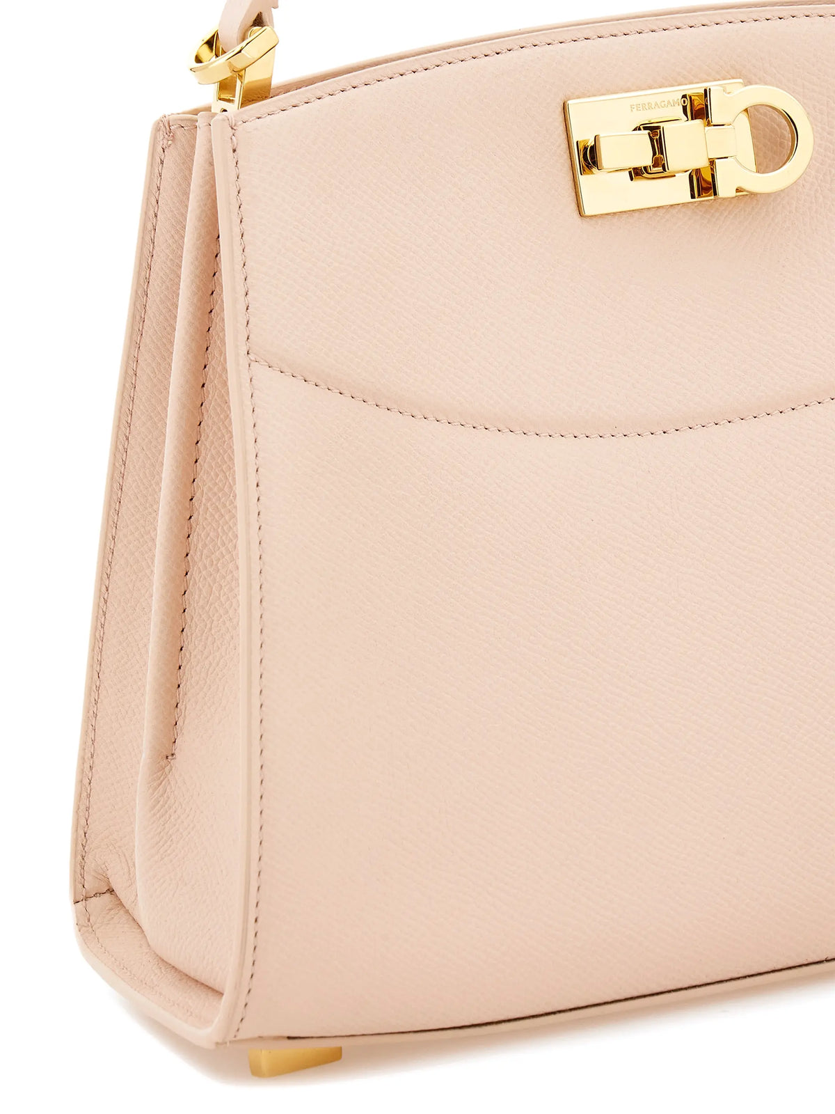 FERRAGAMO Studio Box Leather Top Handle Bag