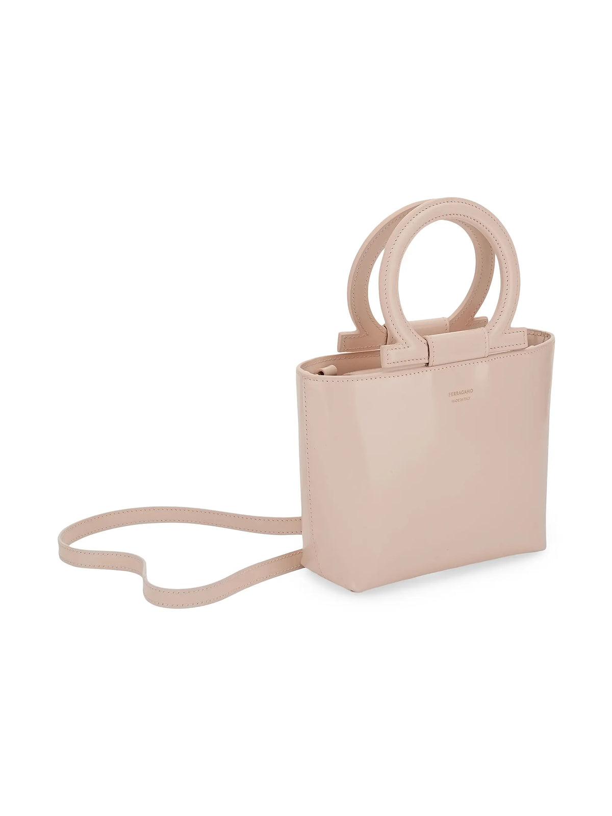 Women's Ferragamo Leather Top Handle Bag, worn