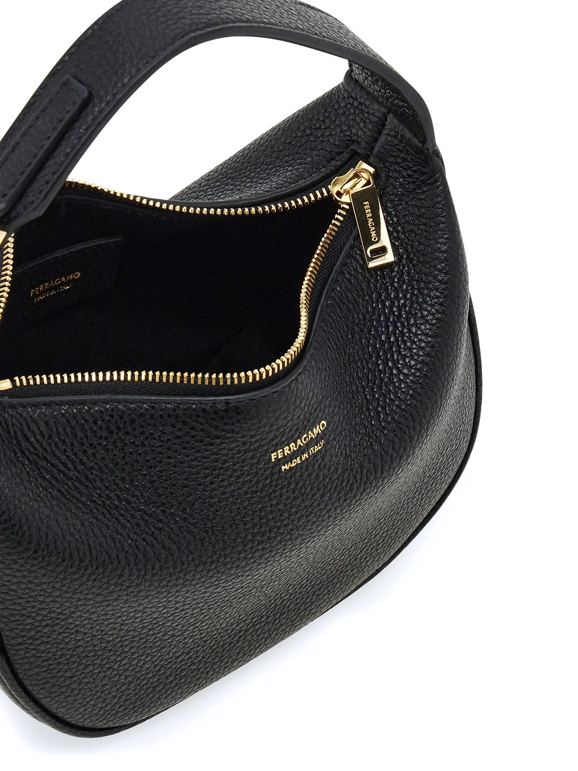 FERRAGAMO Mini Gancini Leather Top Handle Bag