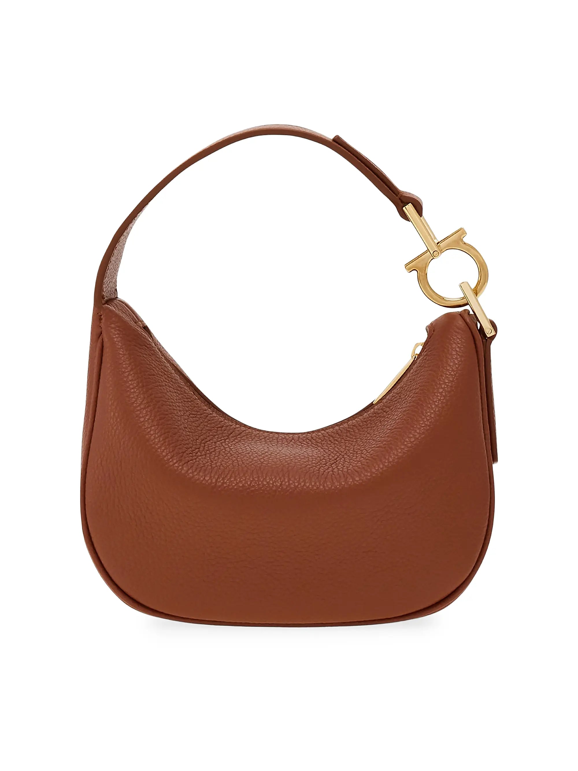 FERRAGAMO Mini Gancini Leather Top Handle Bag