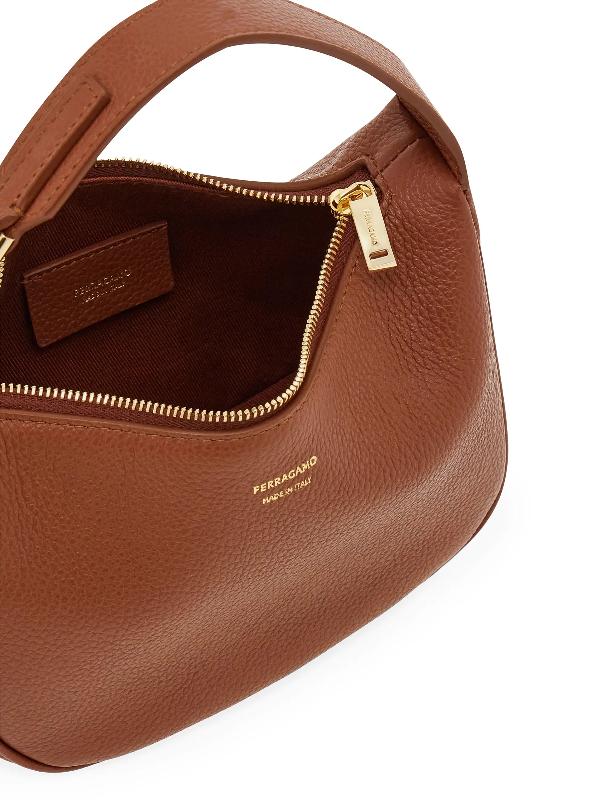 FERRAGAMO Mini Gancini Leather Top Handle Bag