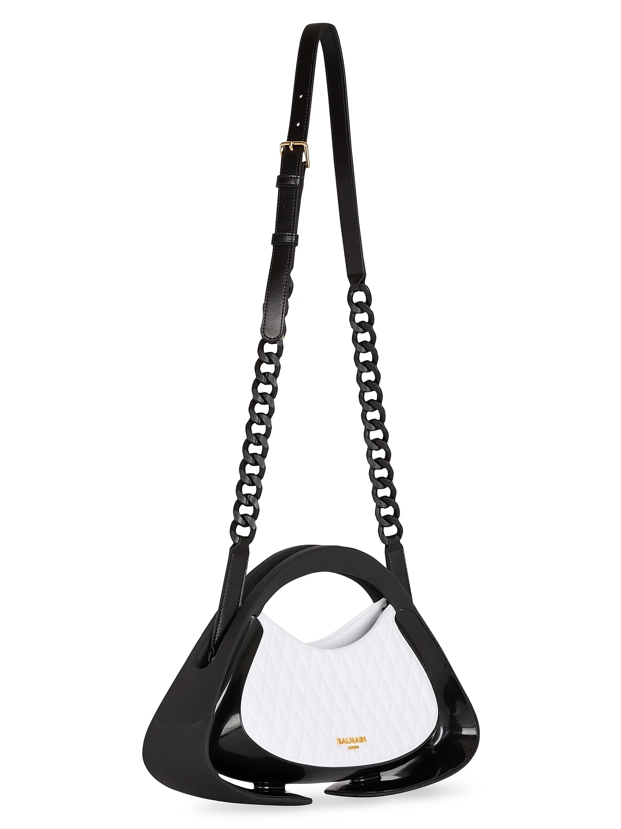 Balmain Medium Jolie Madame Patent Faux Leather Top Handle Bag