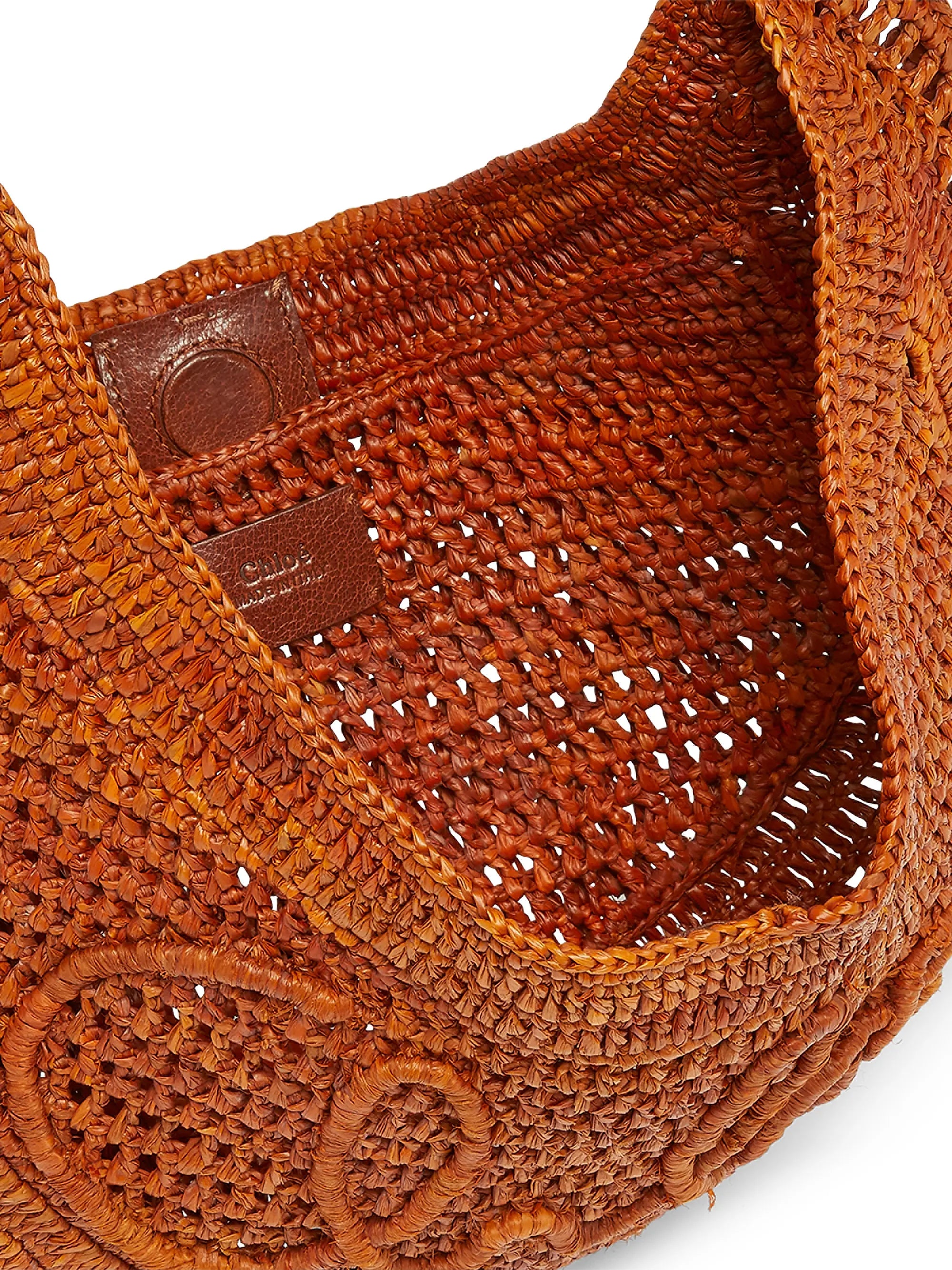 Chloé Summer Banana Logo-Crocheted Hobo Bag