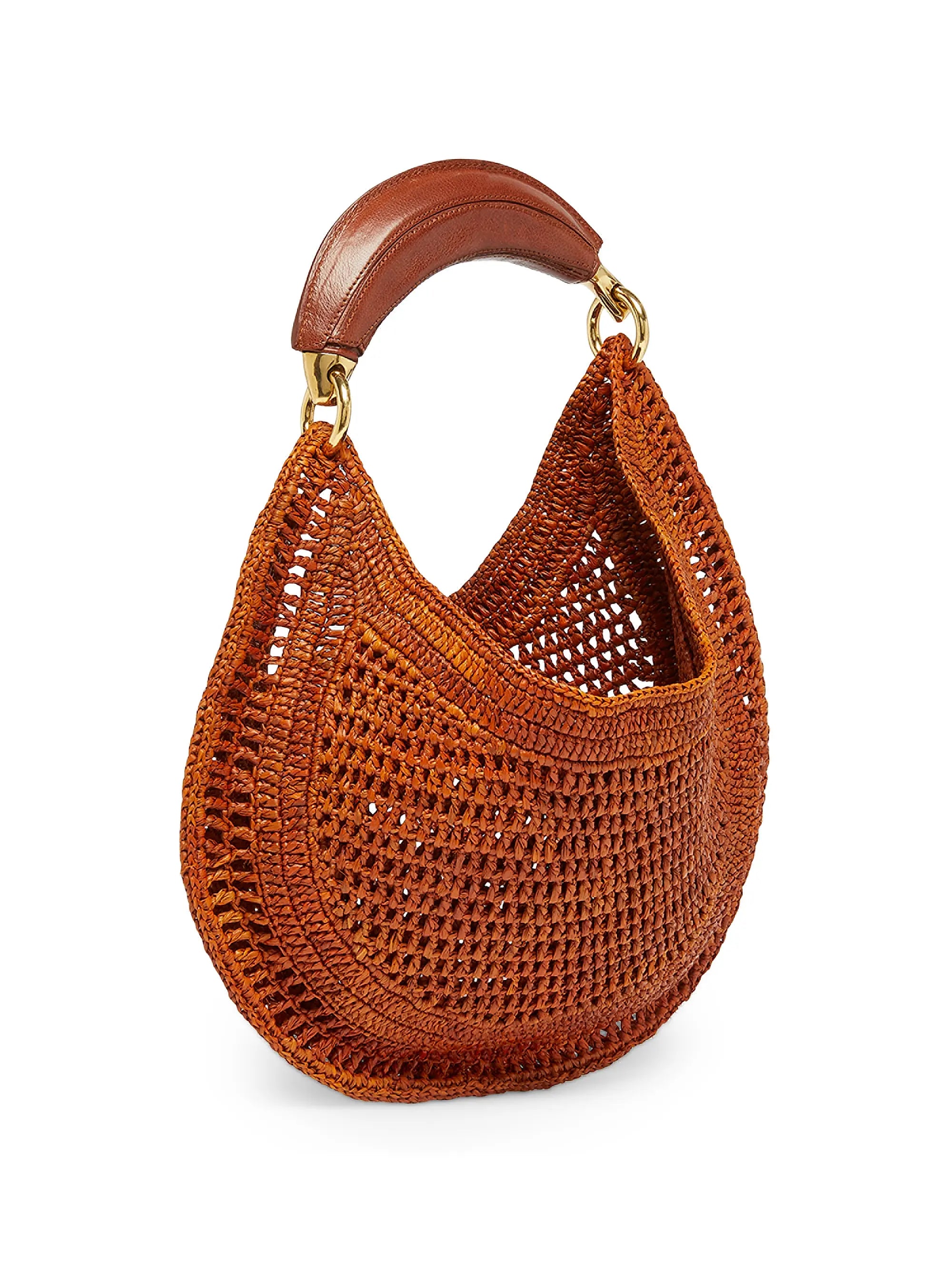 Chloé Summer Banana Logo-Crocheted Hobo Bag